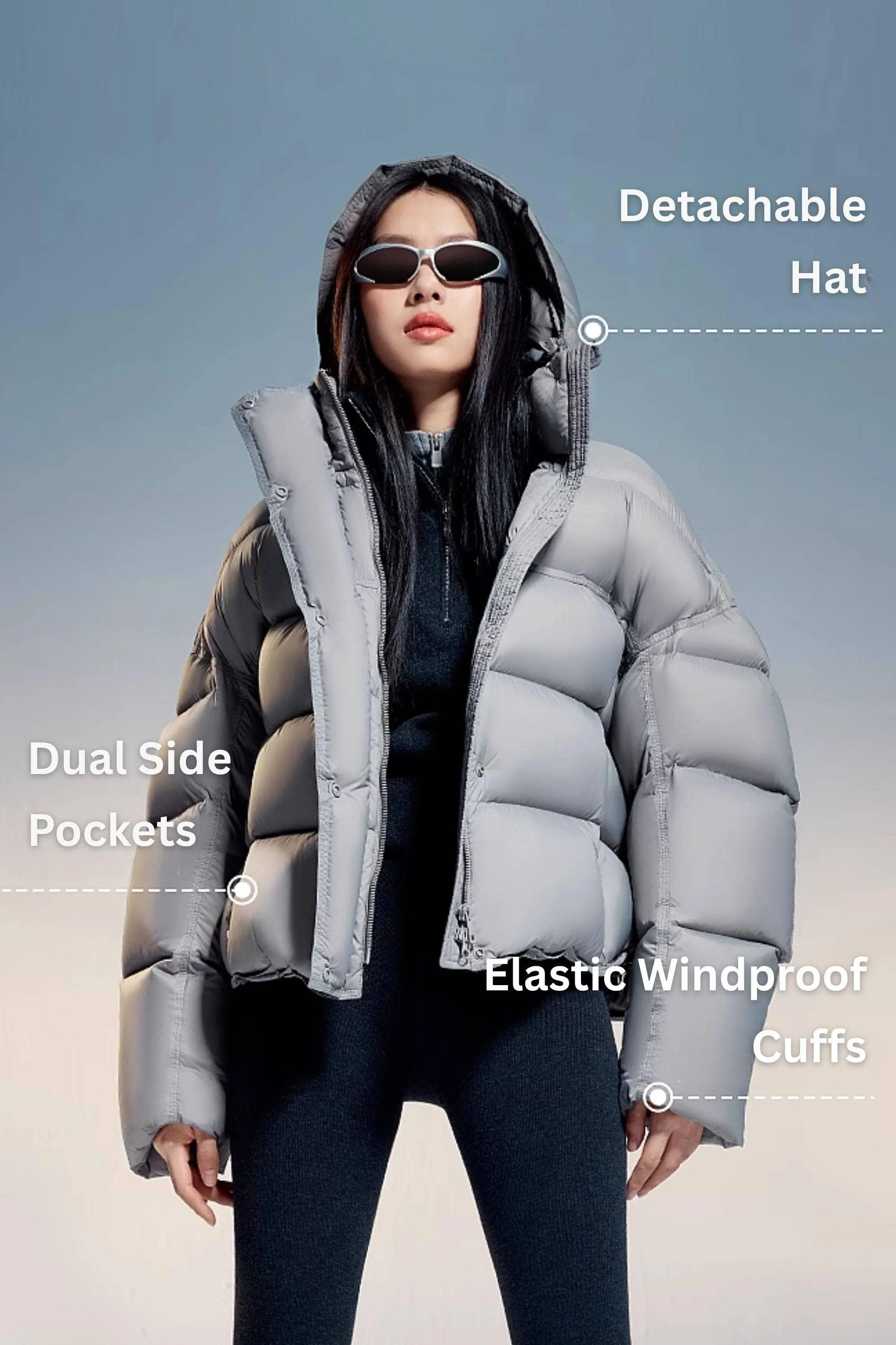 Adjustable Puffer With Detachable Hood - Image 9