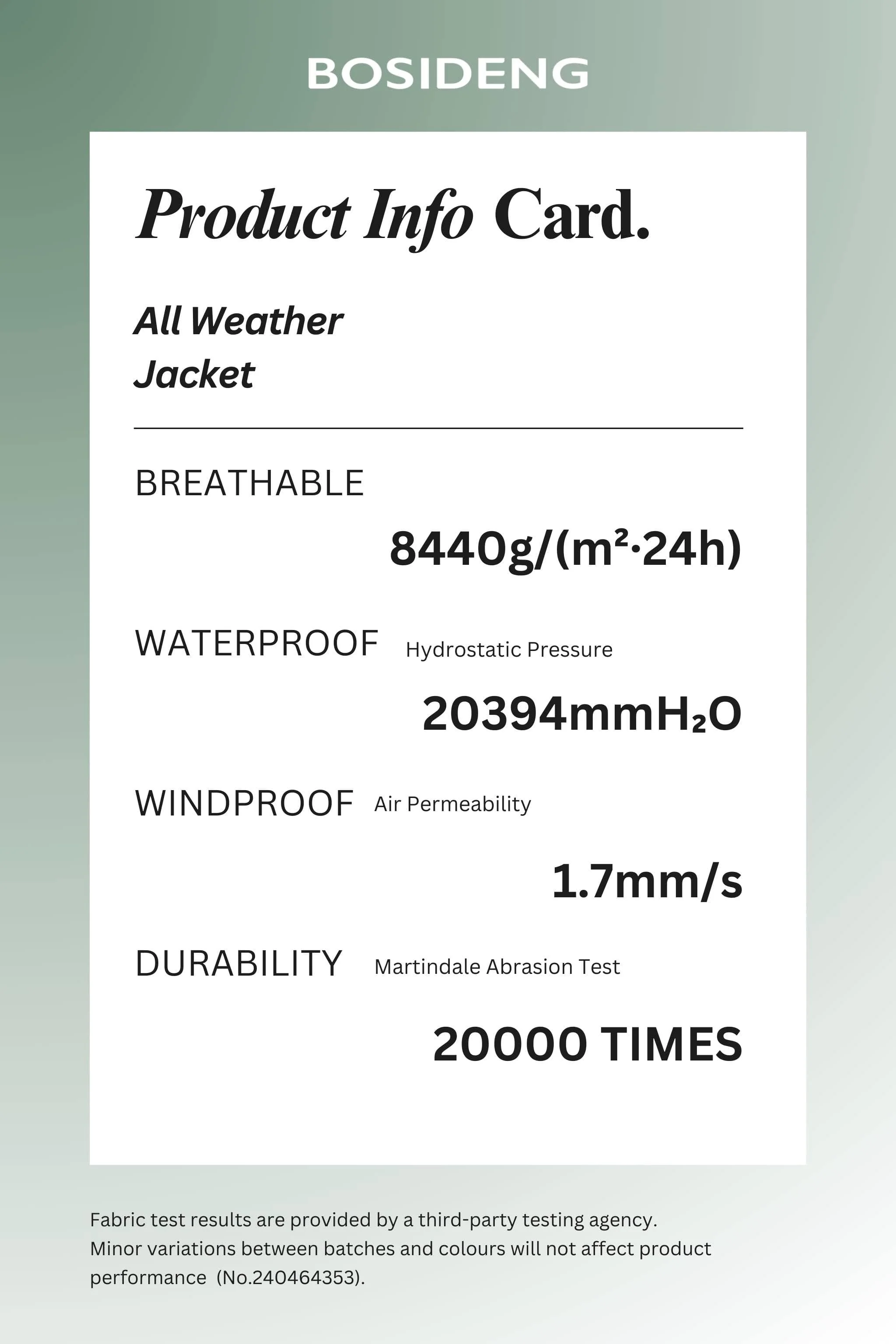 All Weather Jacket 2200 - Image 9