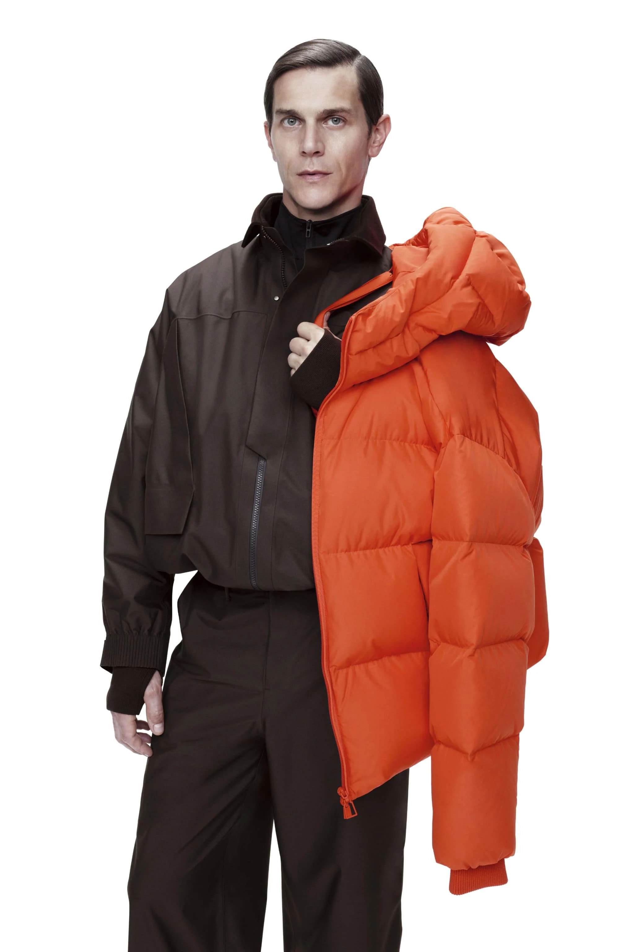 AREAL Men's Goose Down Puffer With Hood 915 - Image 9