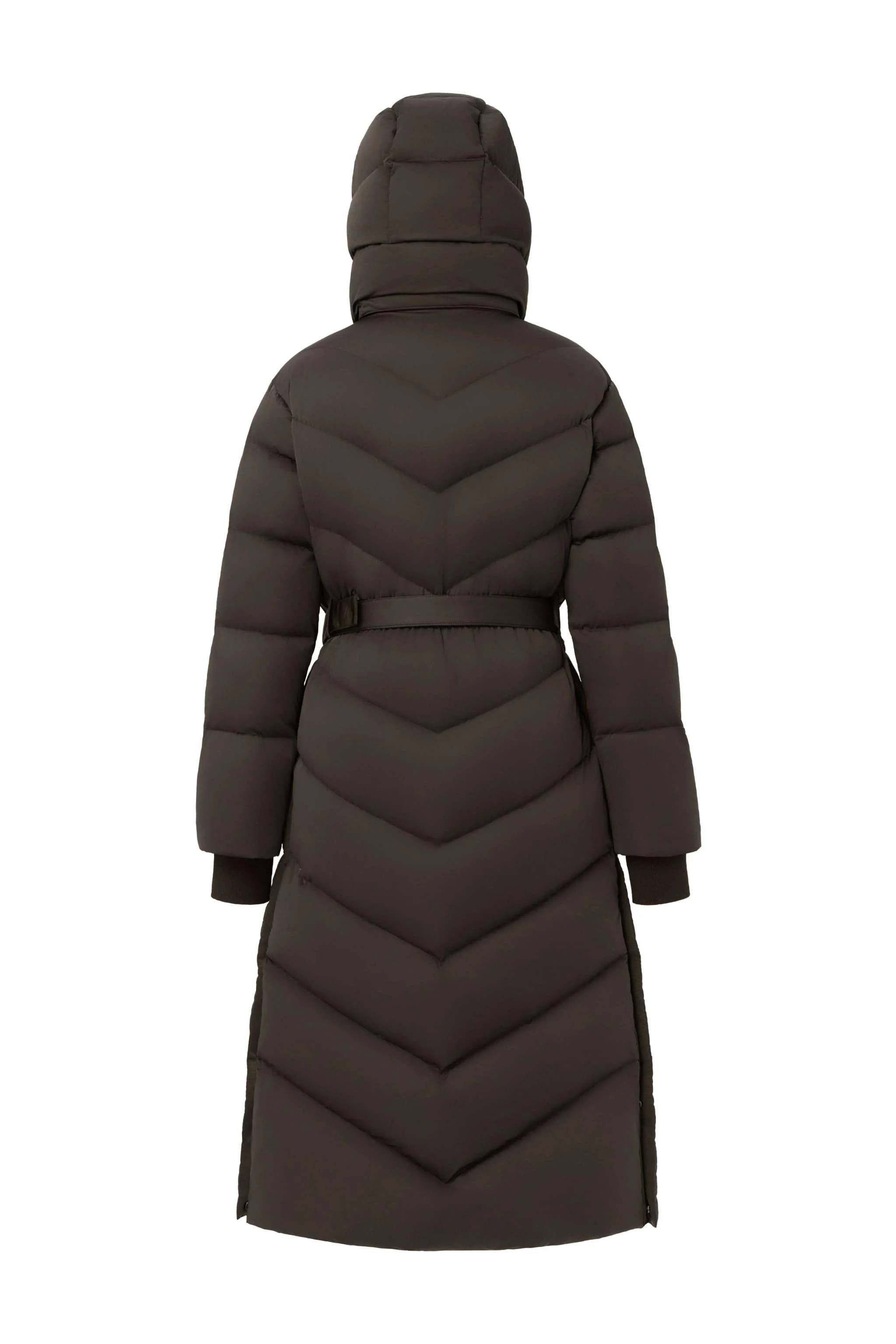AREAL Women's Full Length Goose Down Jacket With Belt 922 - Image 2