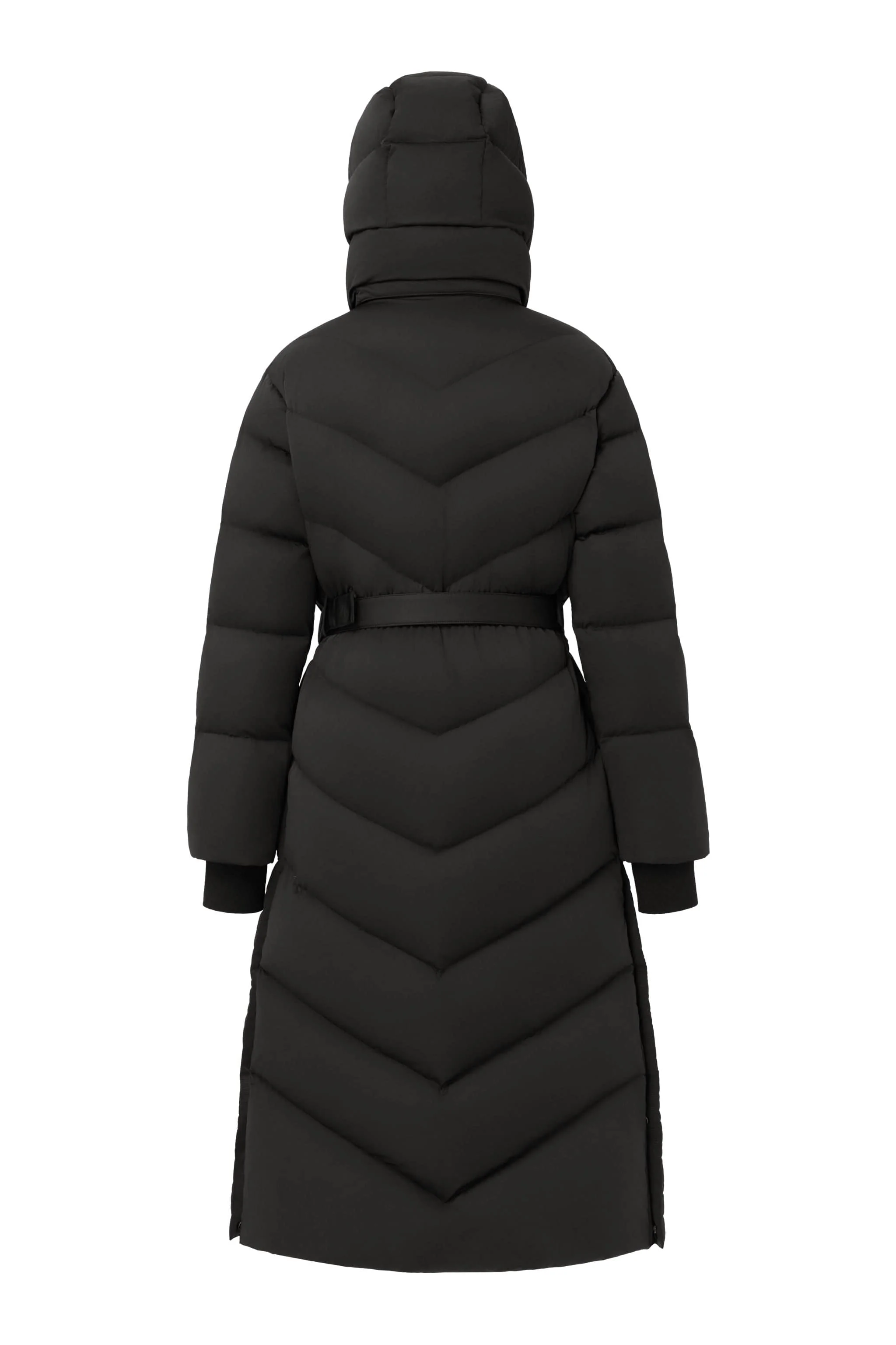 AREAL Women's Full Length Goose Down Jacket With Belt 922 - Image 9