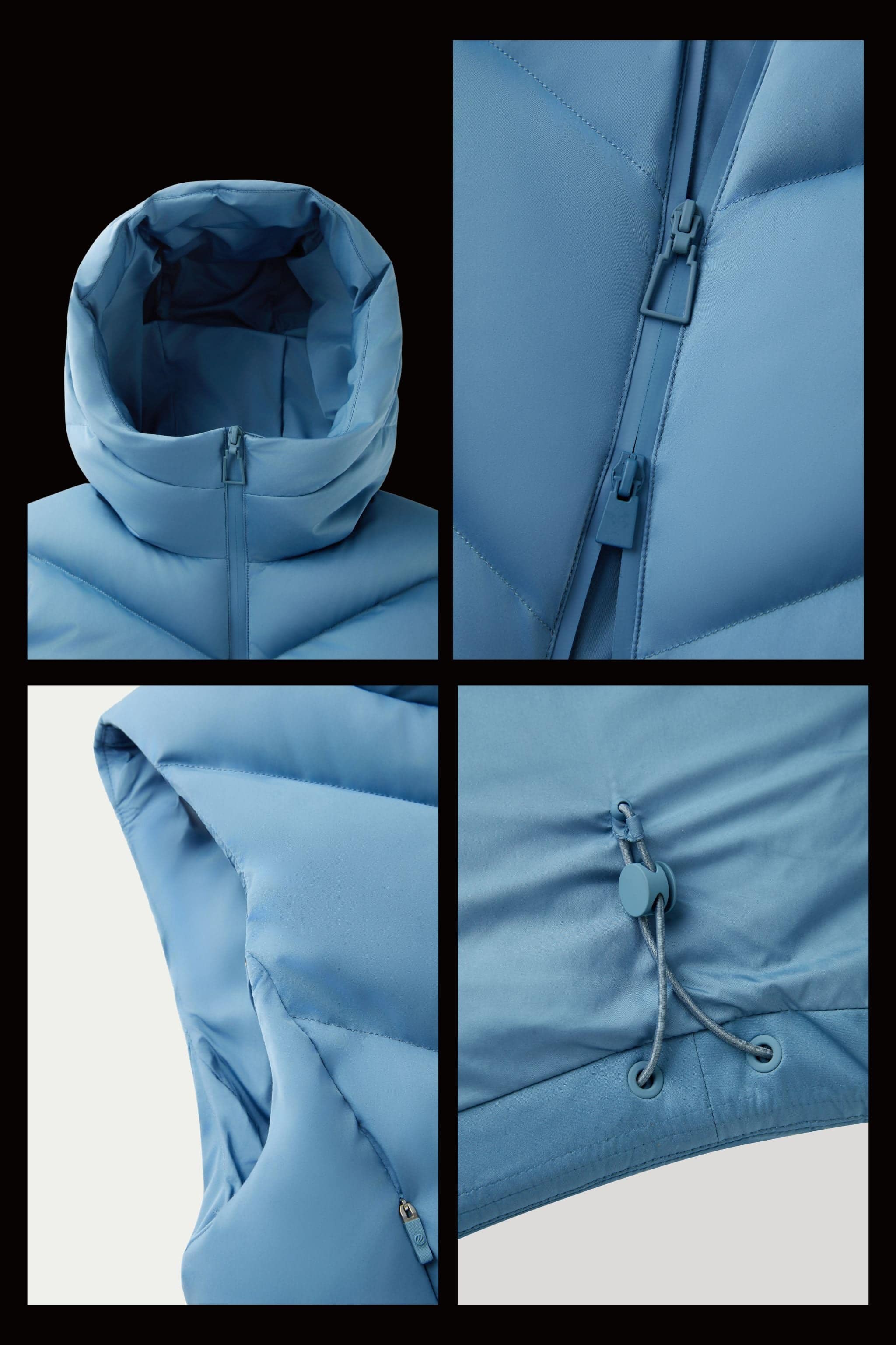 AREAL Women's Goose Down Gilet With Hood 912 - Image 3