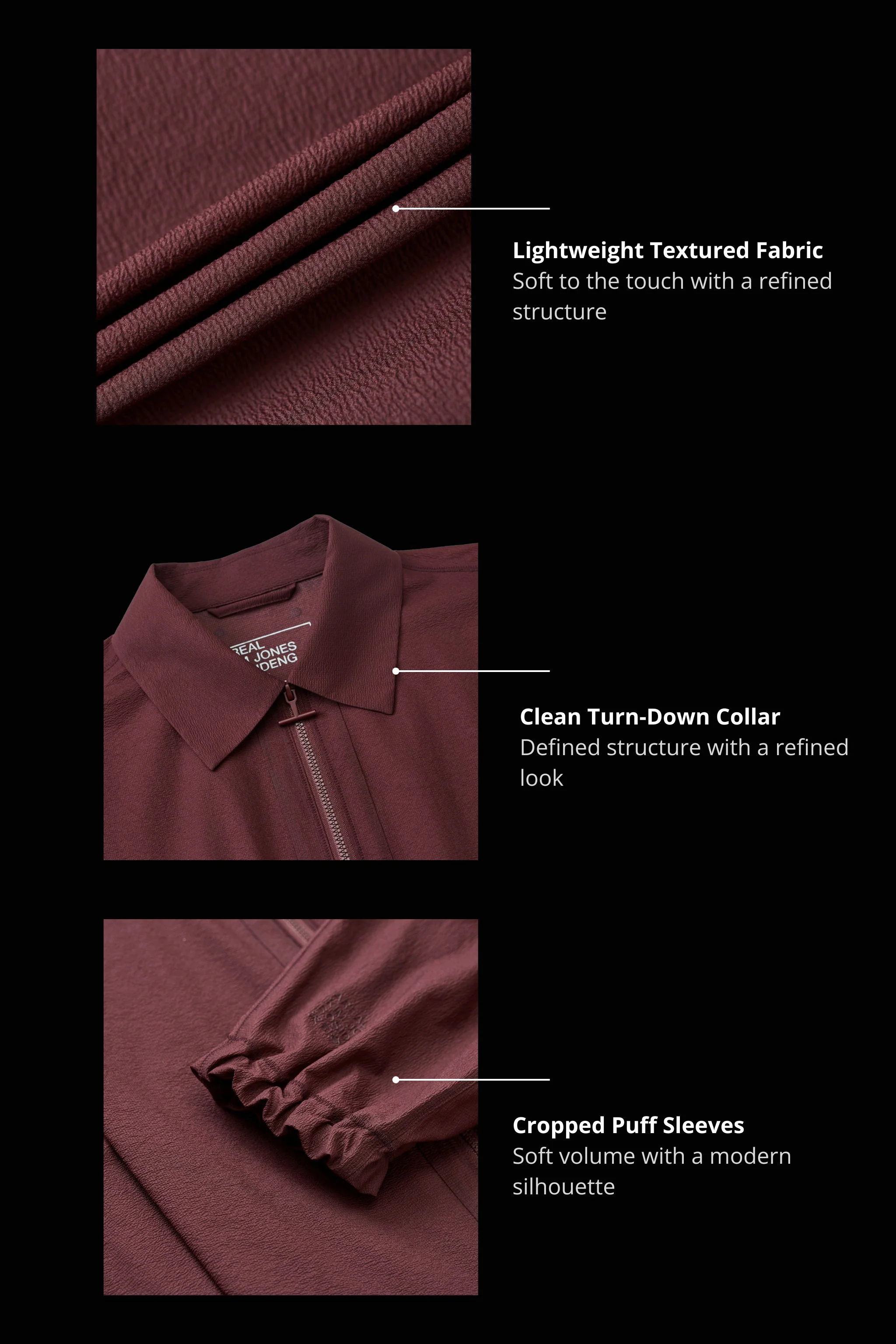 AREAL Women's Lapel Collar Bomber Jacket 976 - Image 5