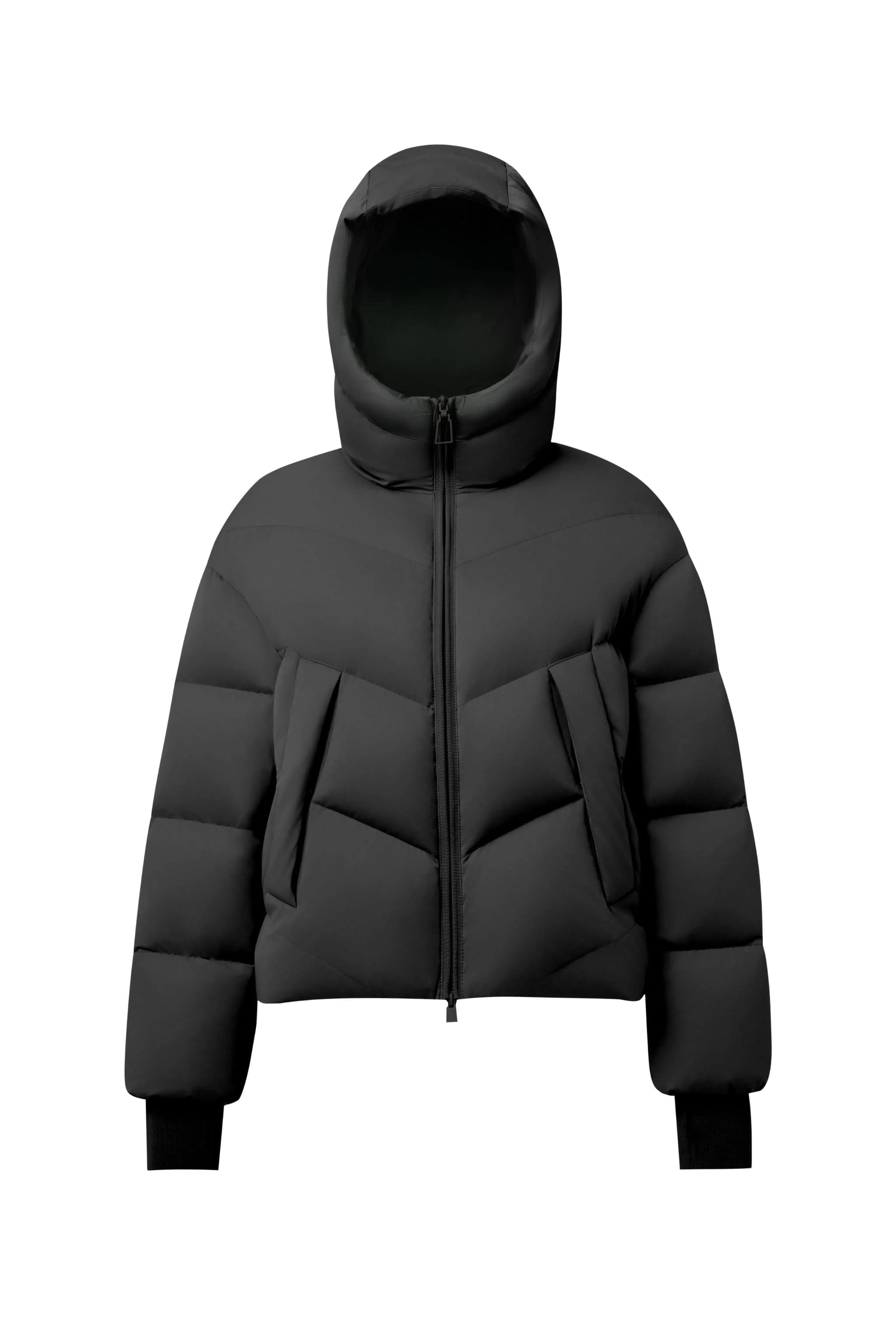 AREAL Women's Short Goose Down Puffer With Hood 914