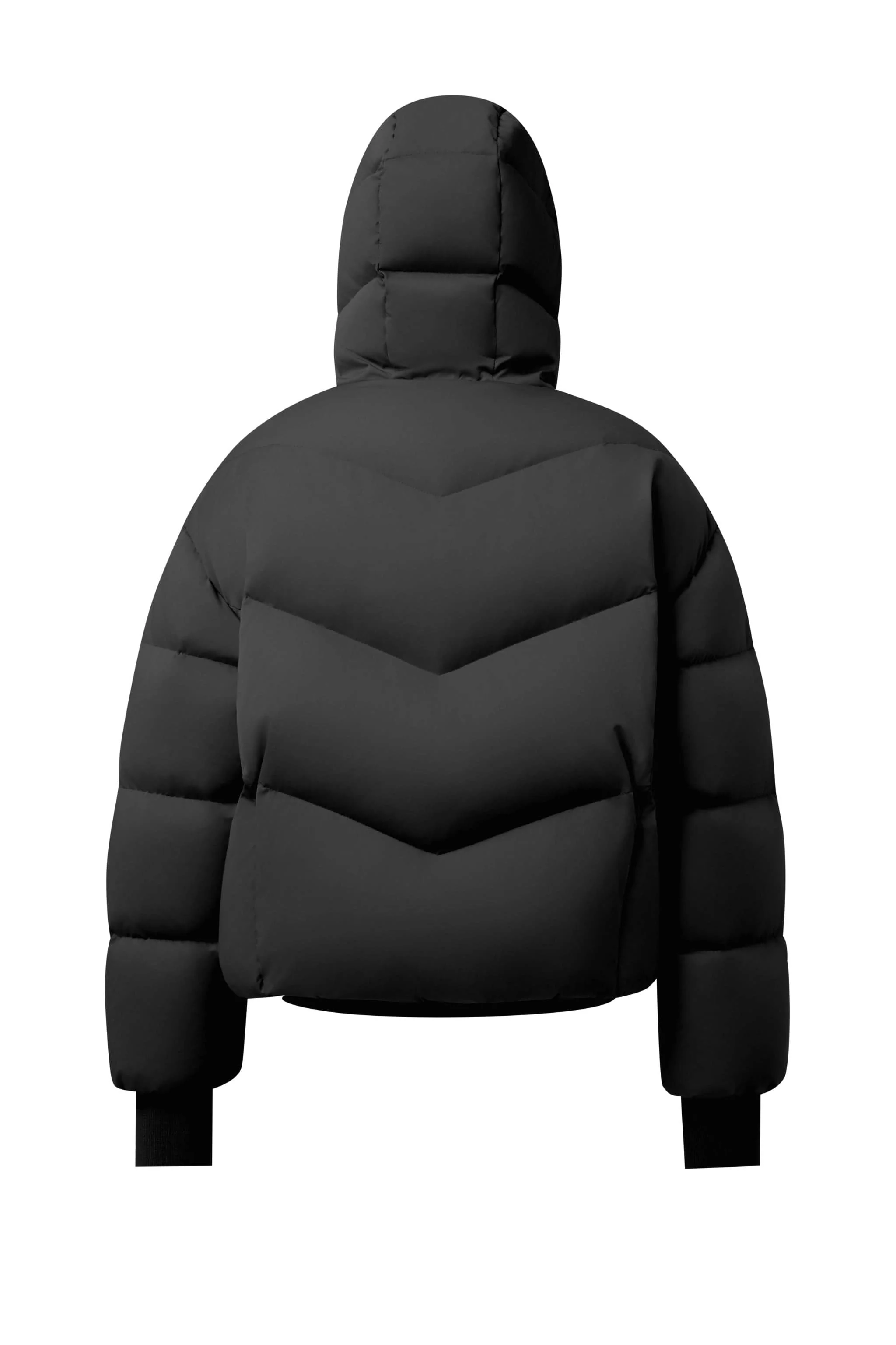 AREAL Women's Short Goose Down Puffer With Hood 914 - Image 2