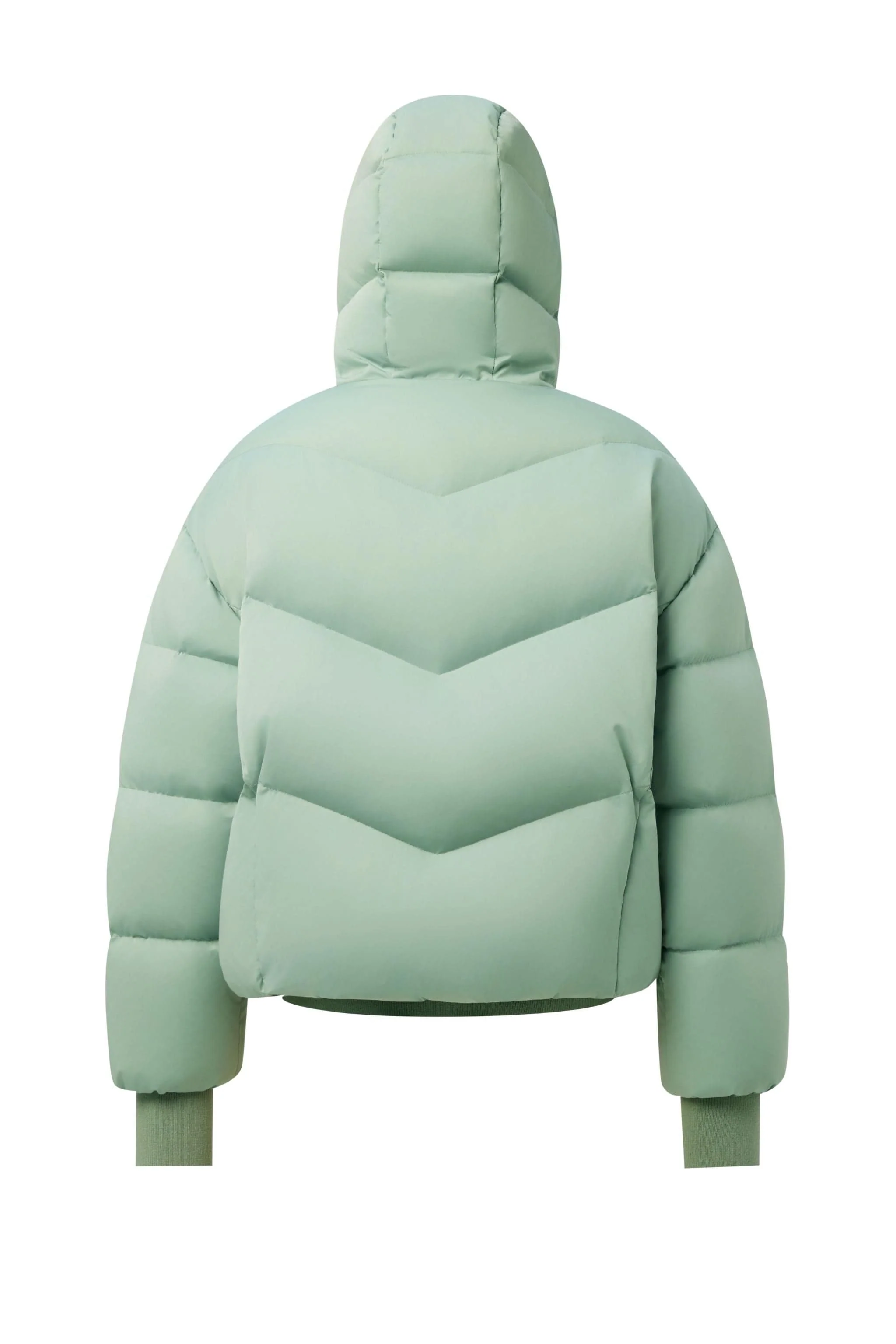 AREAL Women's Short Goose Down Puffer With Hood 914 - Image 9
