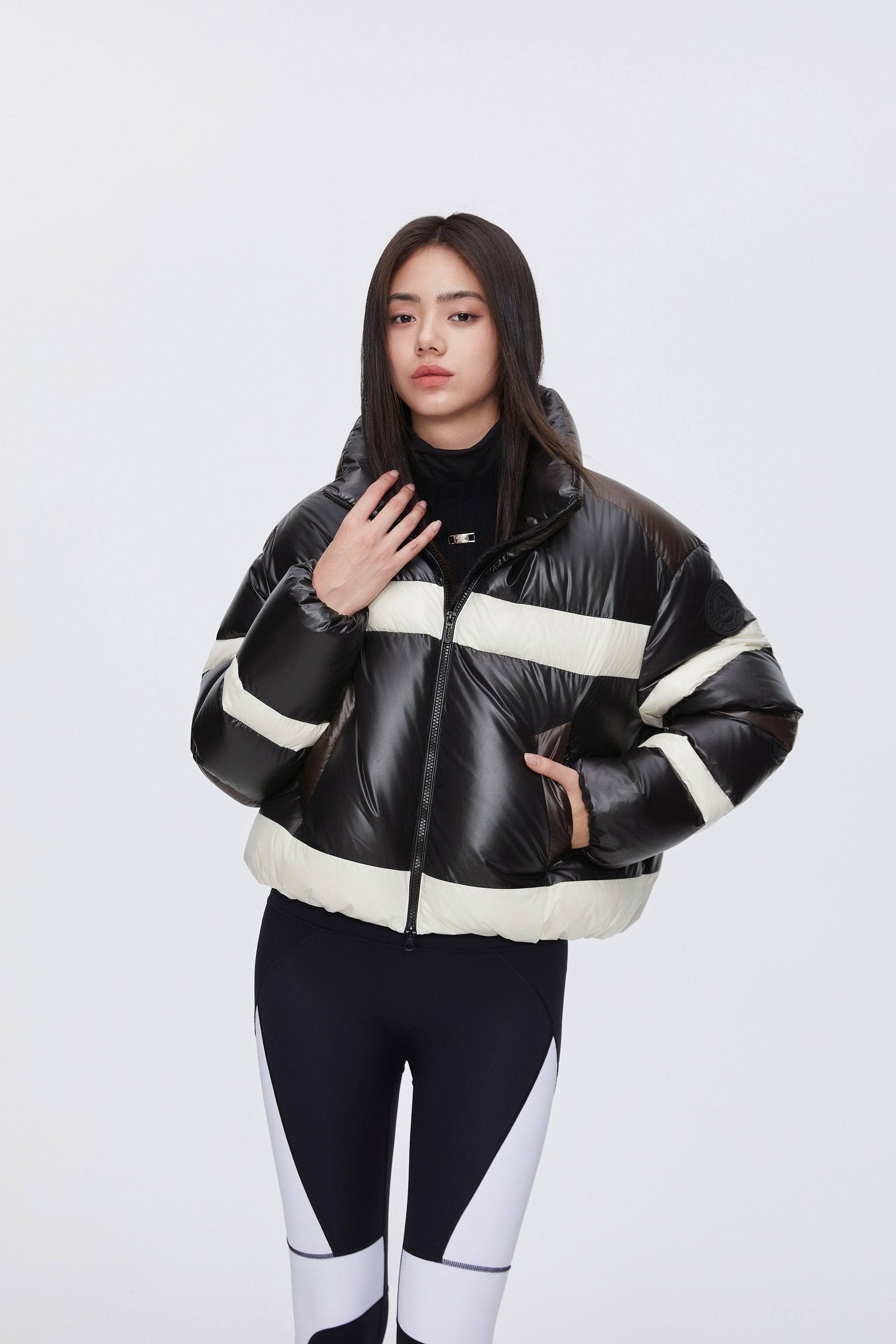 Women's BSD X MSGM Cropped Funnel Neck Puffer - Image 10