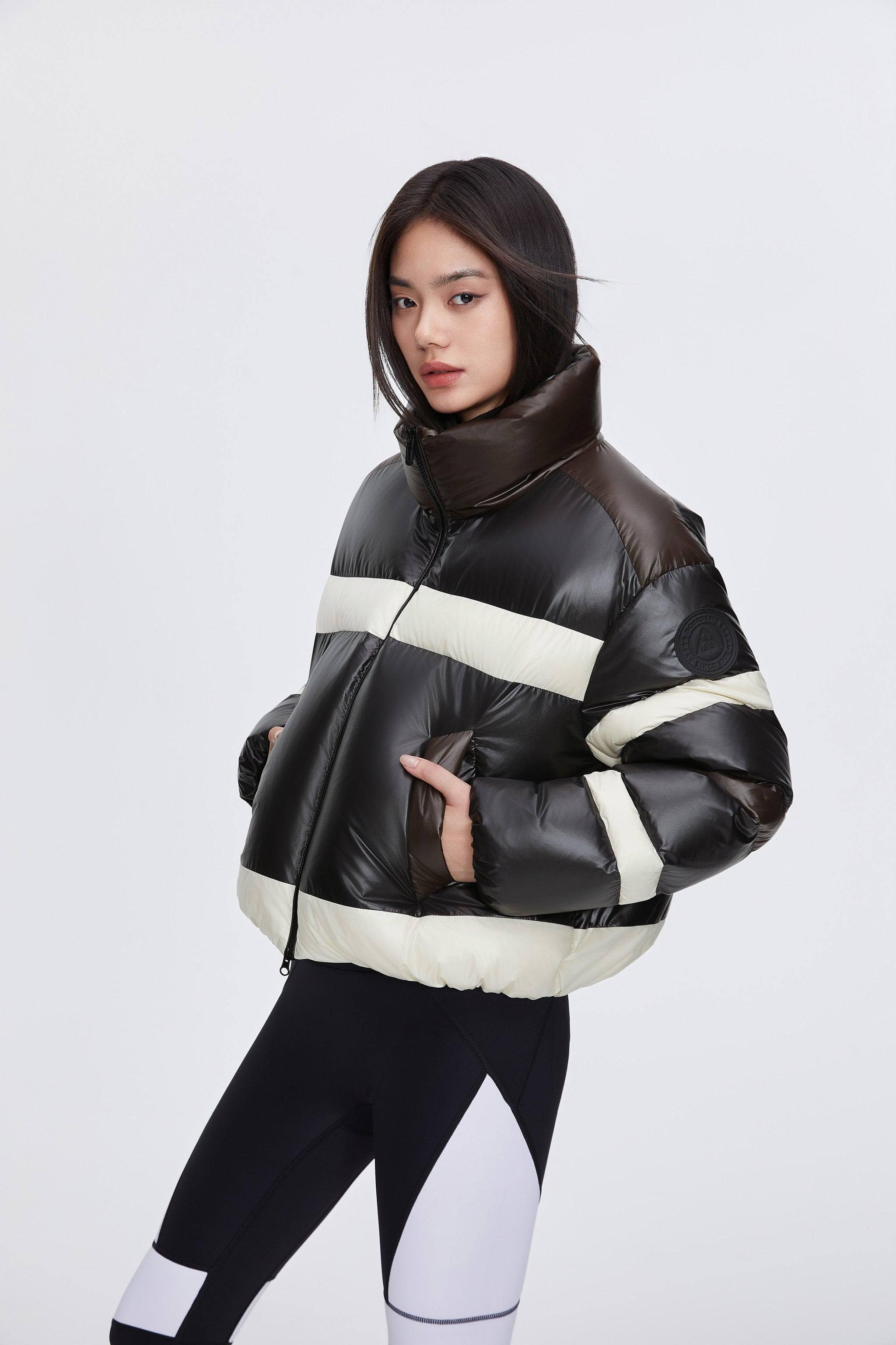 Women's BSD X MSGM Cropped Funnel Neck Puffer - Image 11