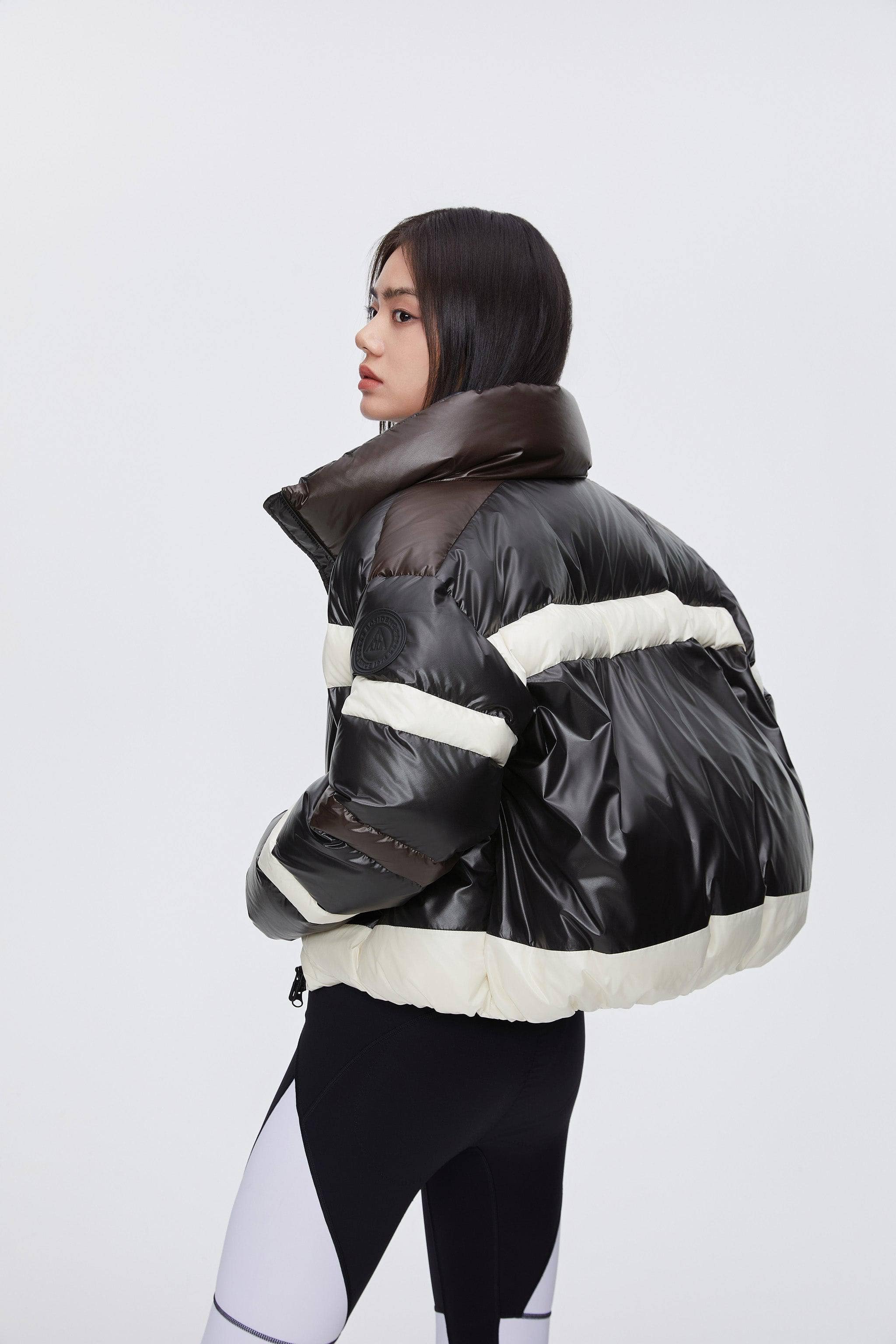 Women's BSD X MSGM Cropped Funnel Neck Puffer - Image 12