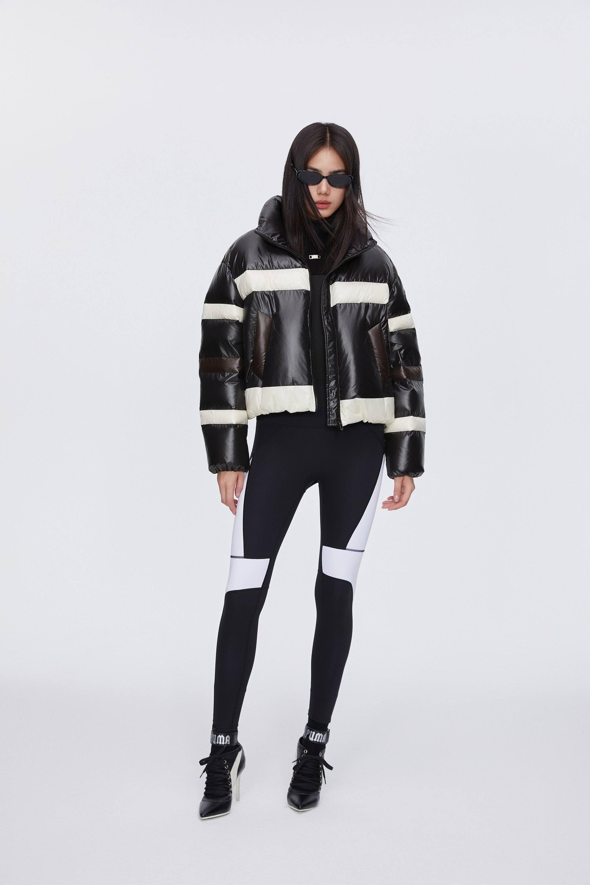 Women's BSD X MSGM Cropped Funnel Neck Puffer - Image 13