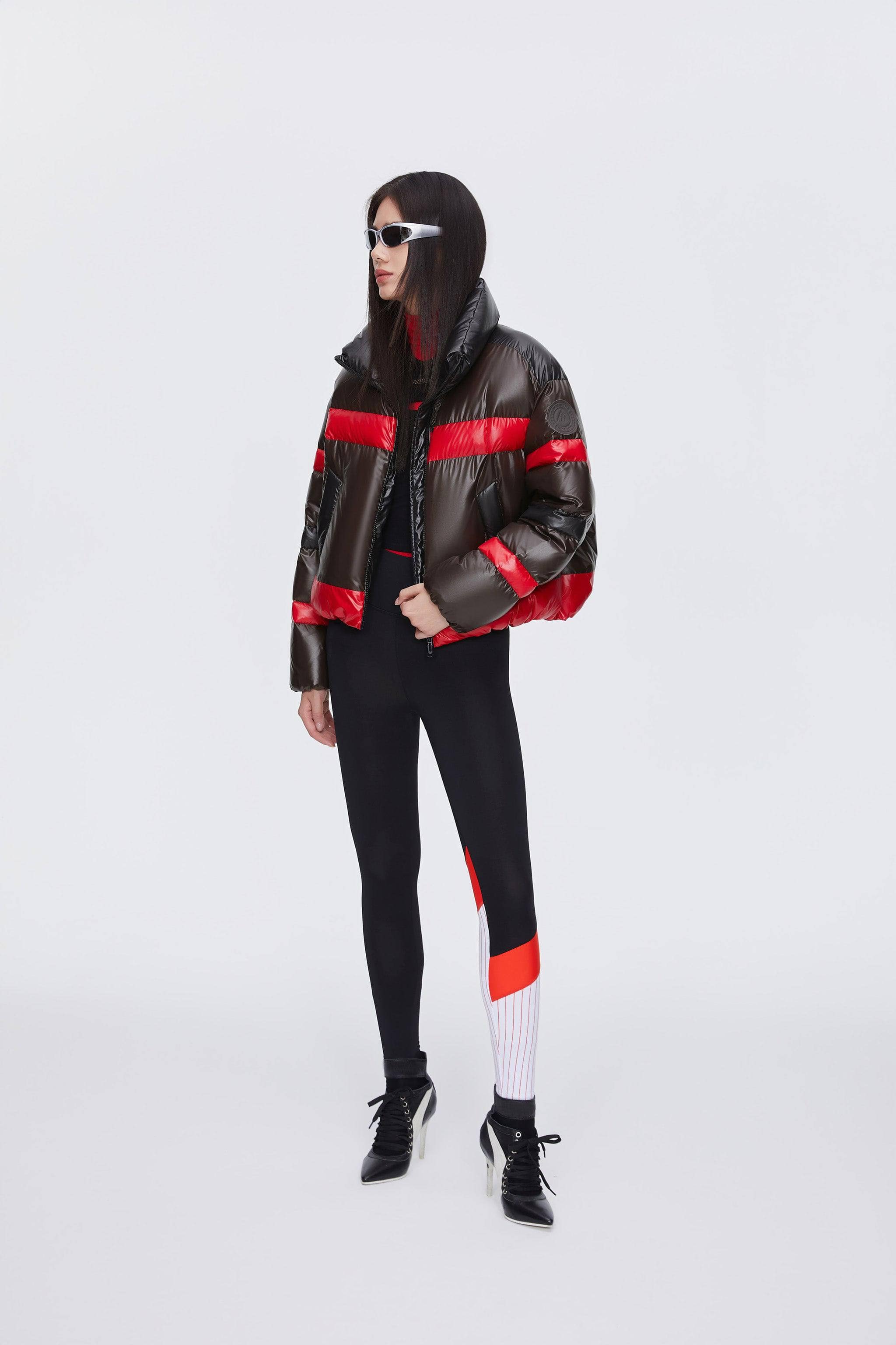 Women's BSD X MSGM Cropped Funnel Neck Puffer - Image 3