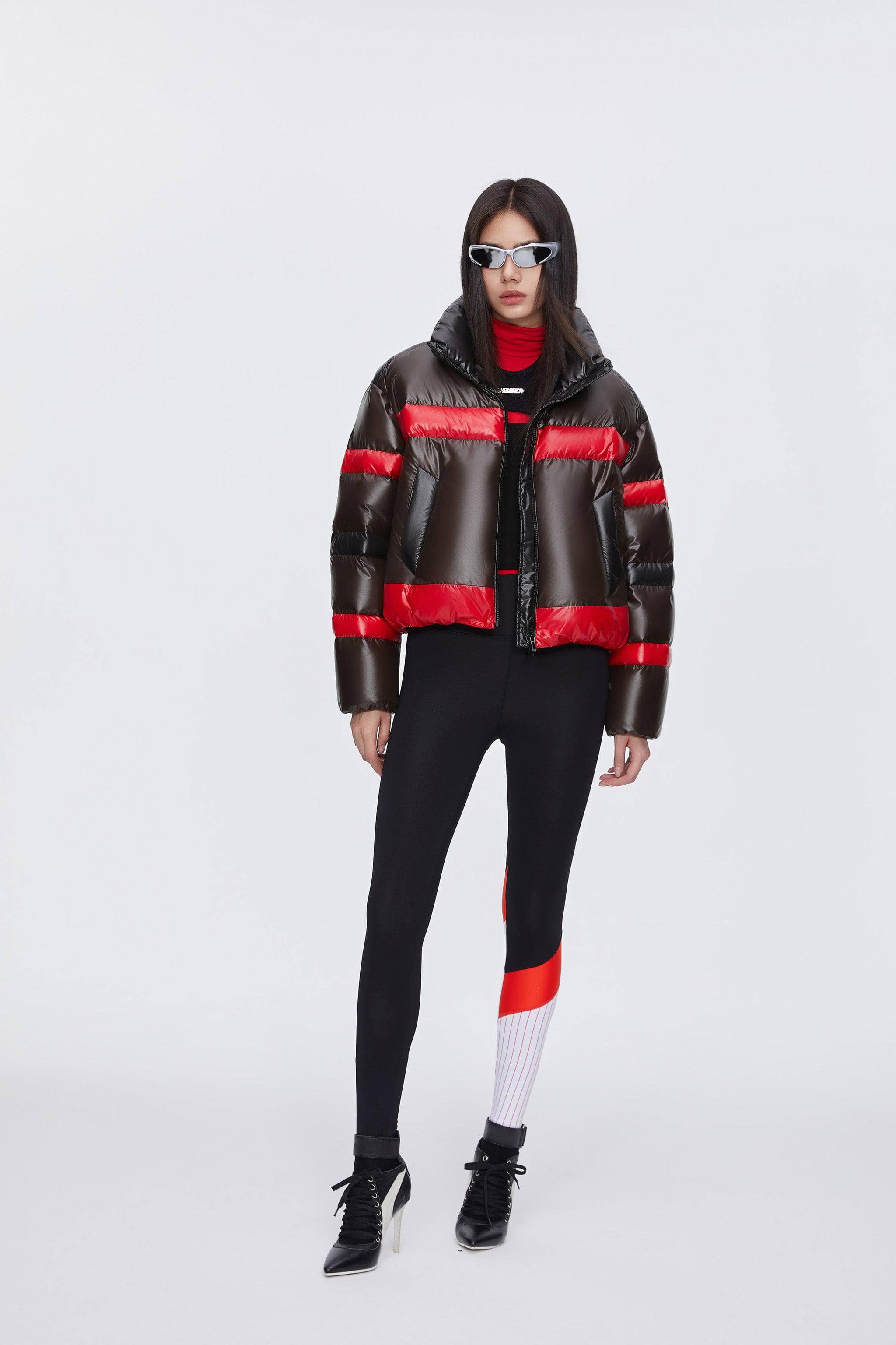 Women's BSD X MSGM Cropped Funnel Neck Puffer - Image 4