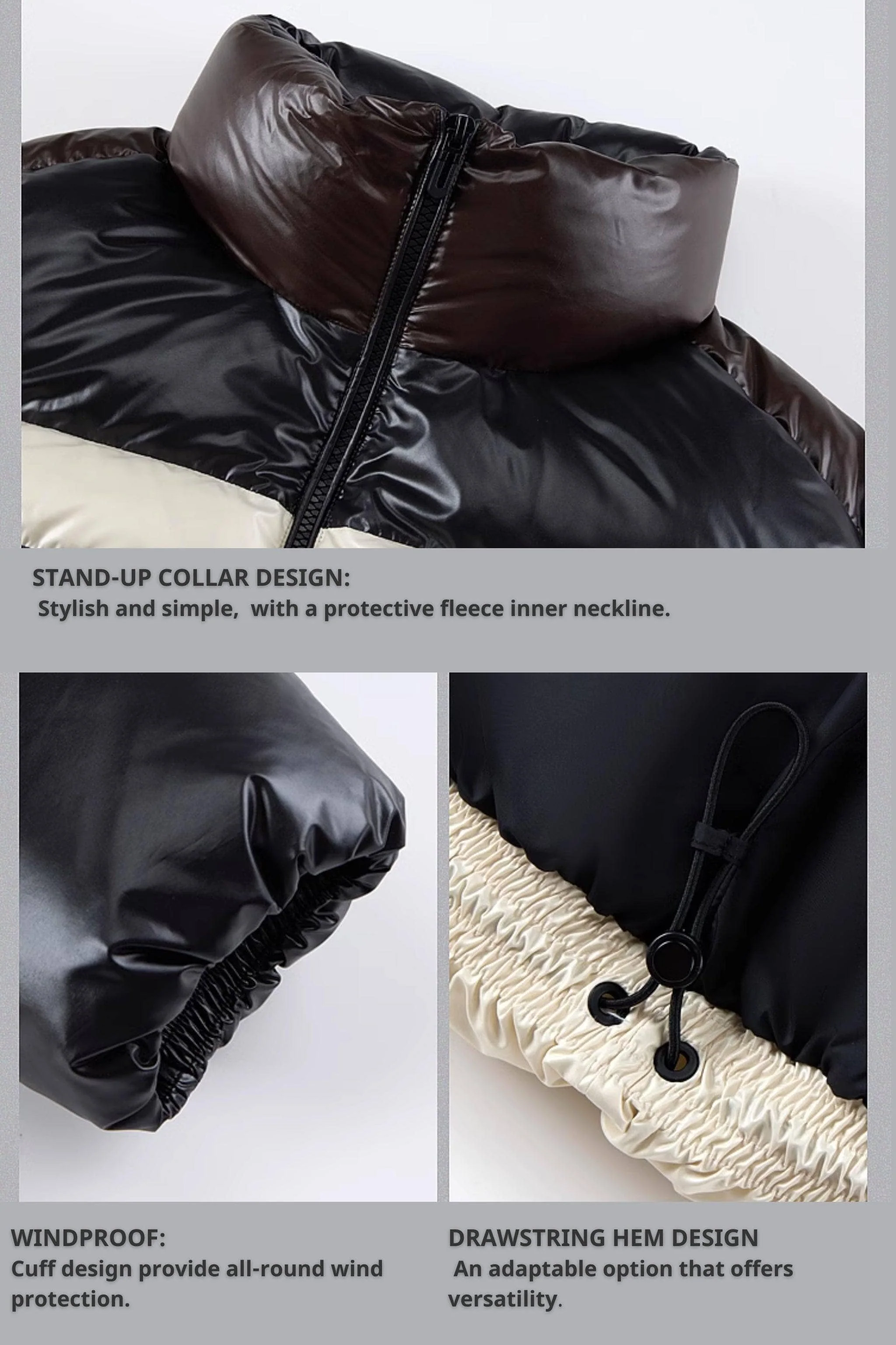 Women's BSD X MSGM Cropped Funnel Neck Puffer - Image 9