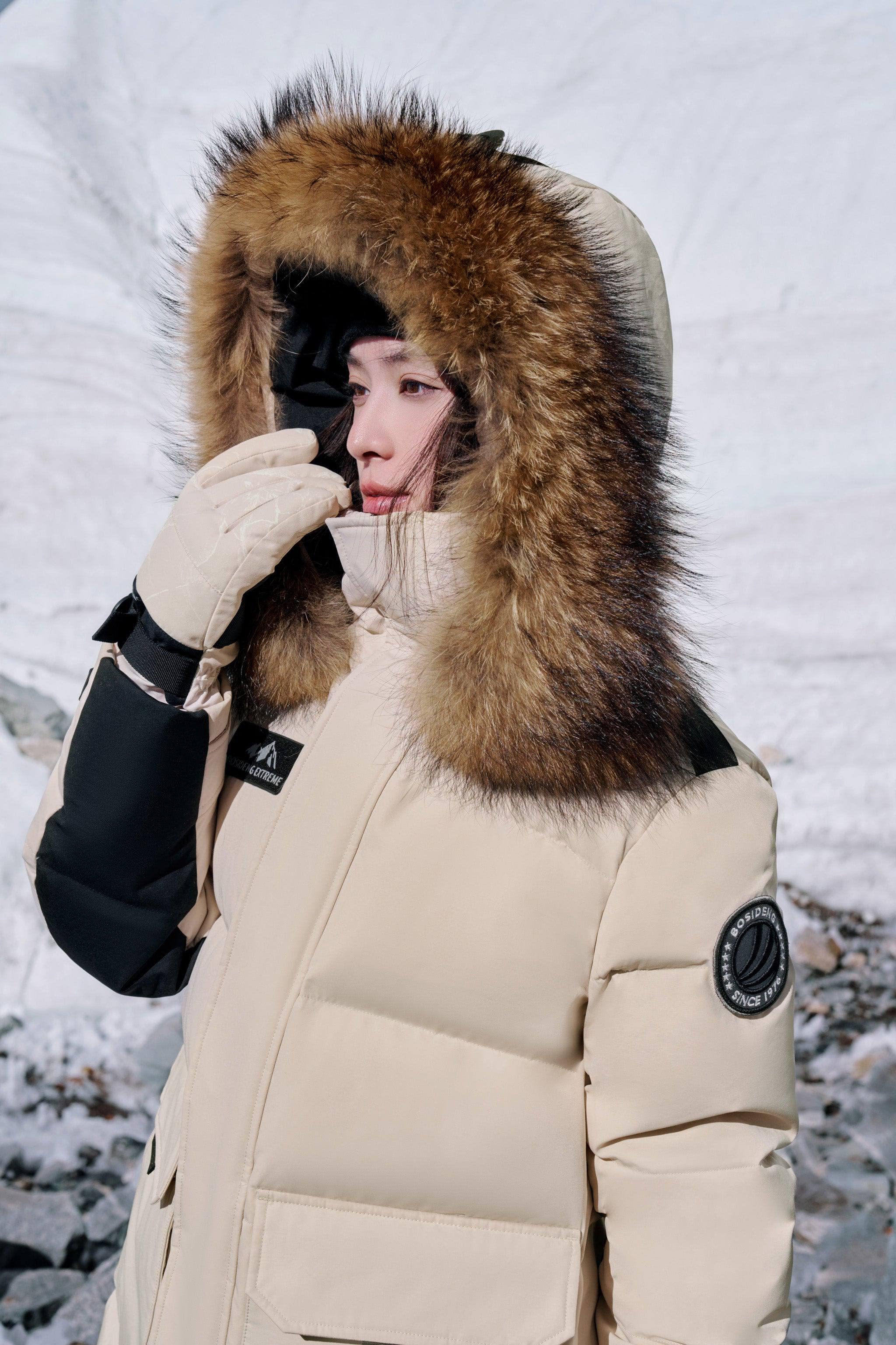 Classic Extreme Full Length Goose Down Parka Fur Hood - Image 16