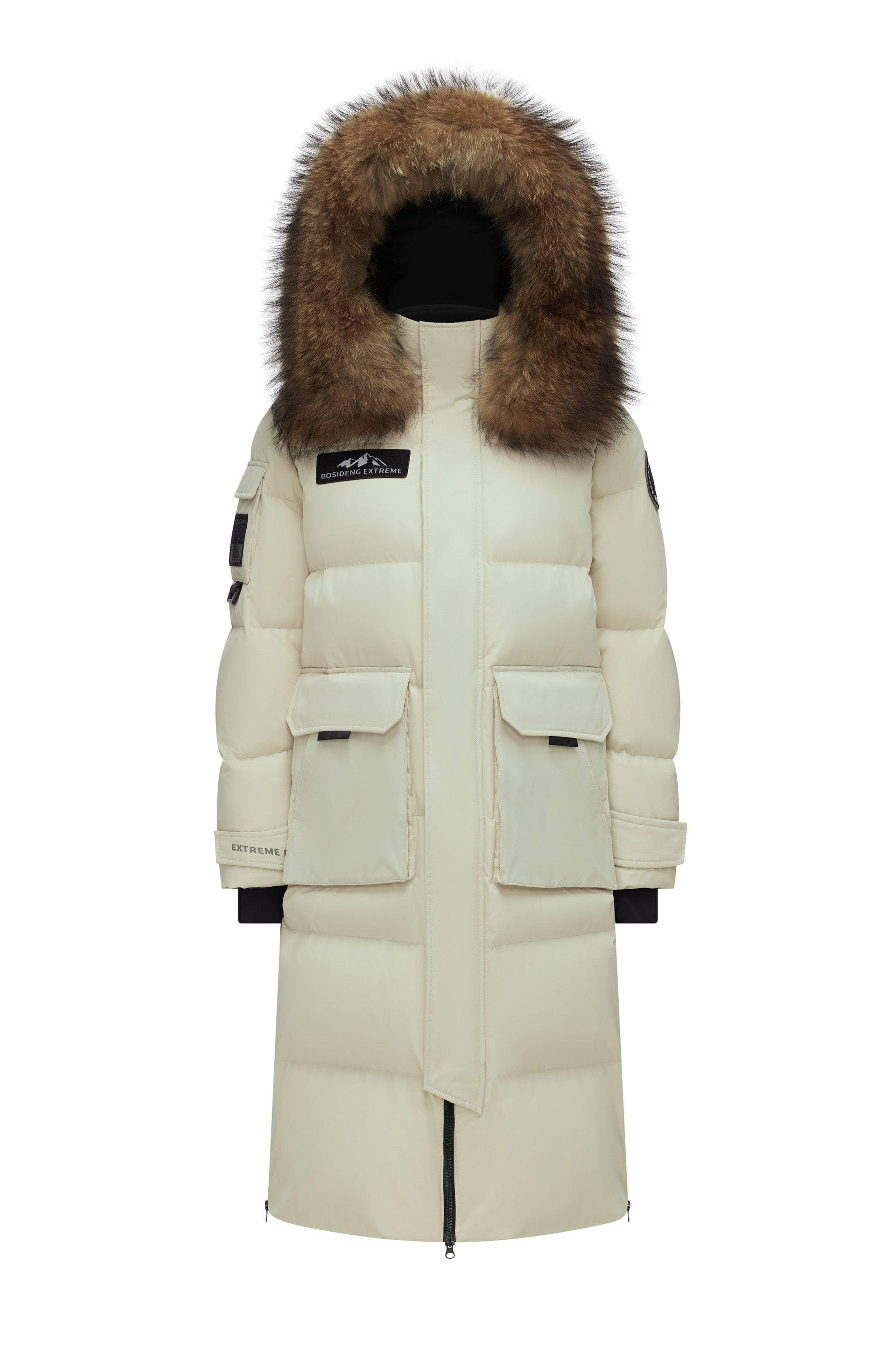 Classic Extreme Full Length Goose Down Parka Fur Hood - Image 17