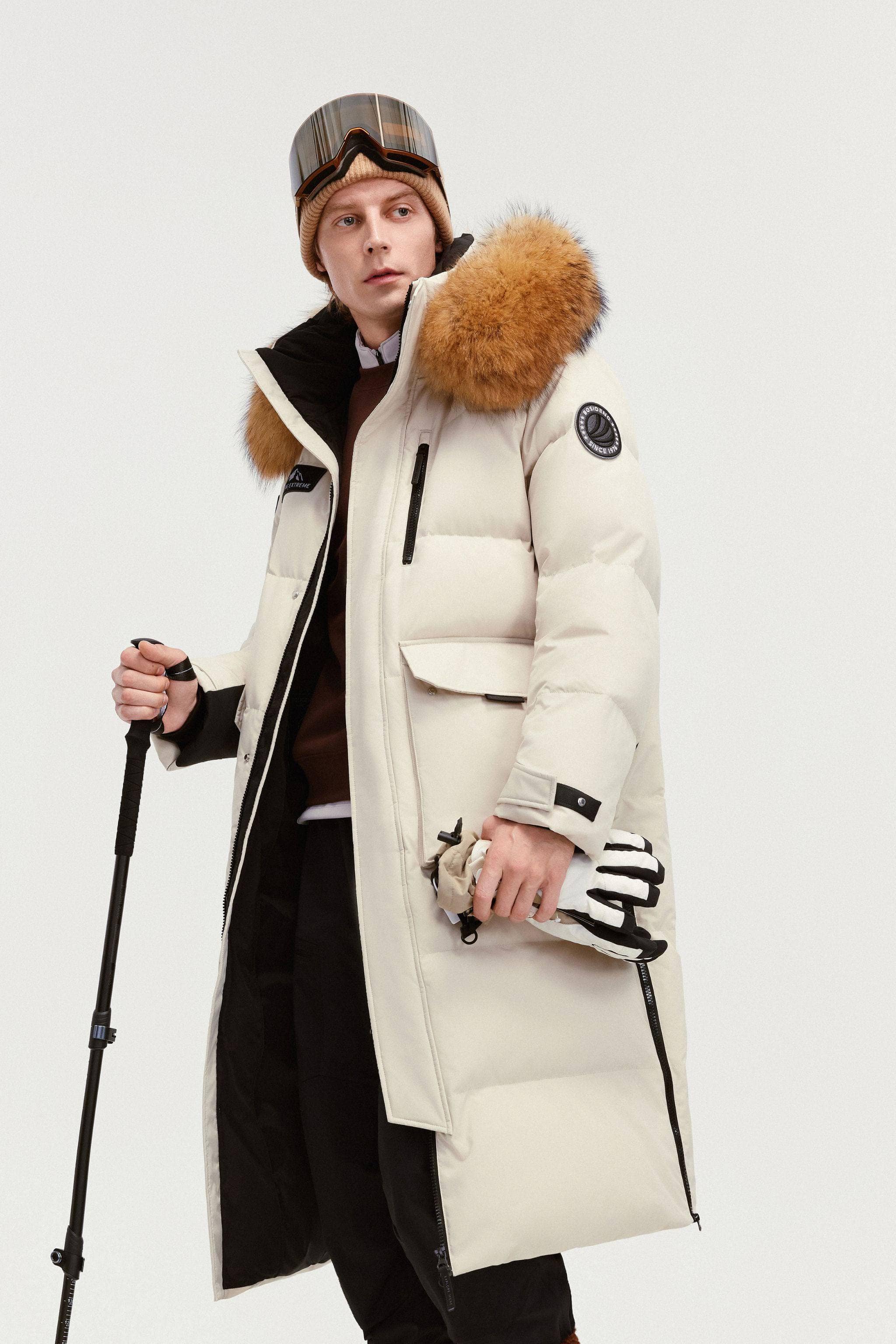 Classic Extreme Full Length Goose Down Parka Fur Hood - Image 19