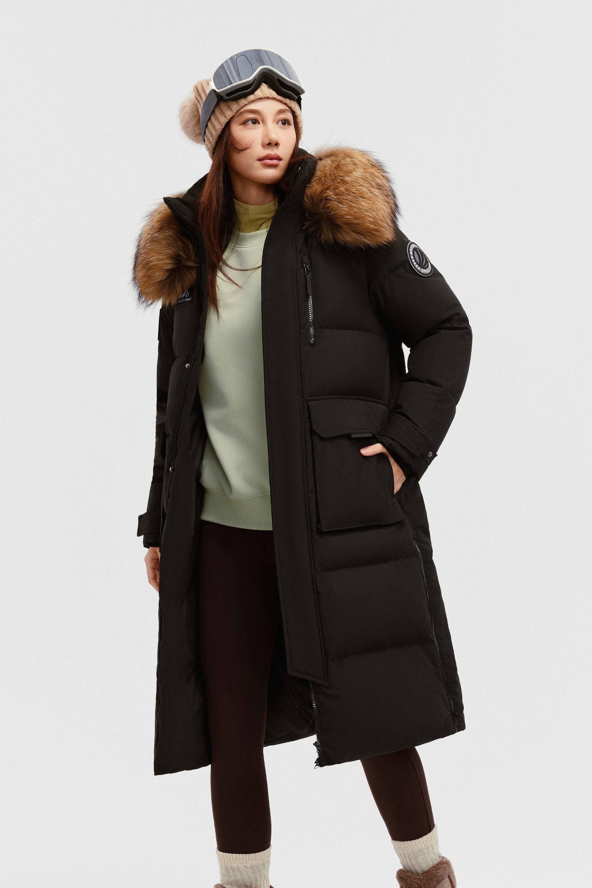 Classic Extreme Full Length Goose Down Parka Fur Hood - Image 30