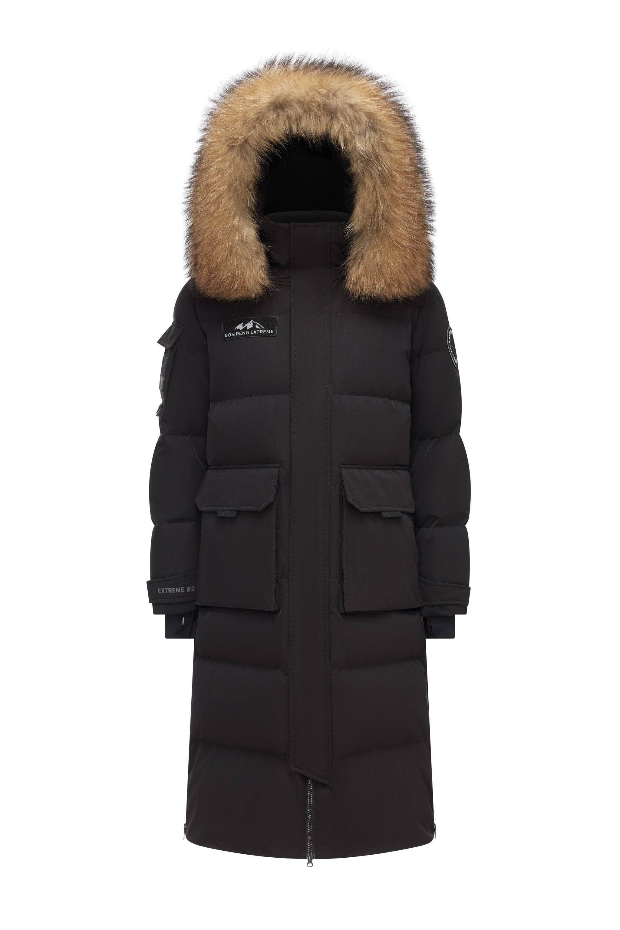 Classic Extreme Full Length Goose Down Parka Fur Hood - Image 31