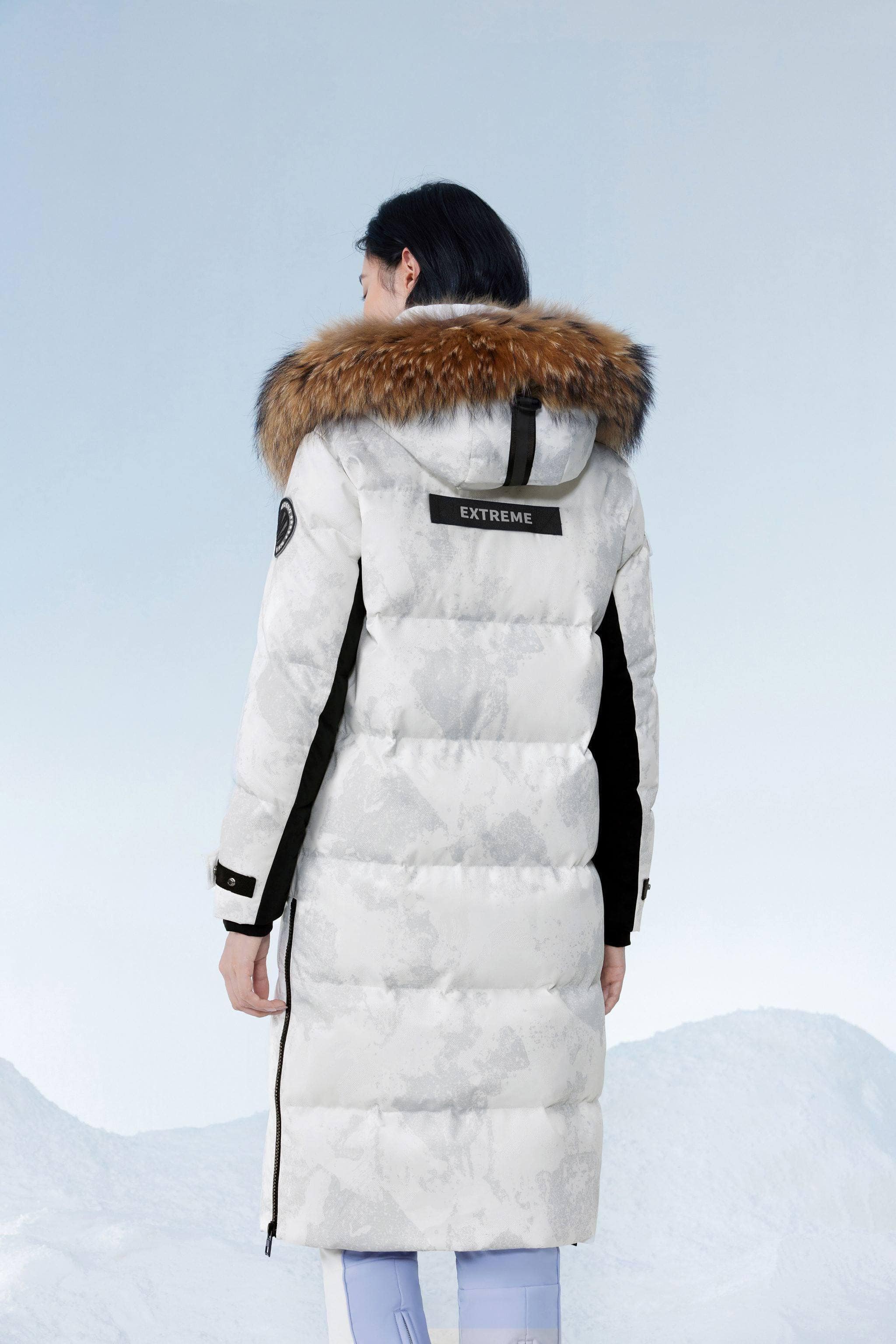 Classic Extreme Full Length Goose Down Parka Fur Hood - Image 4