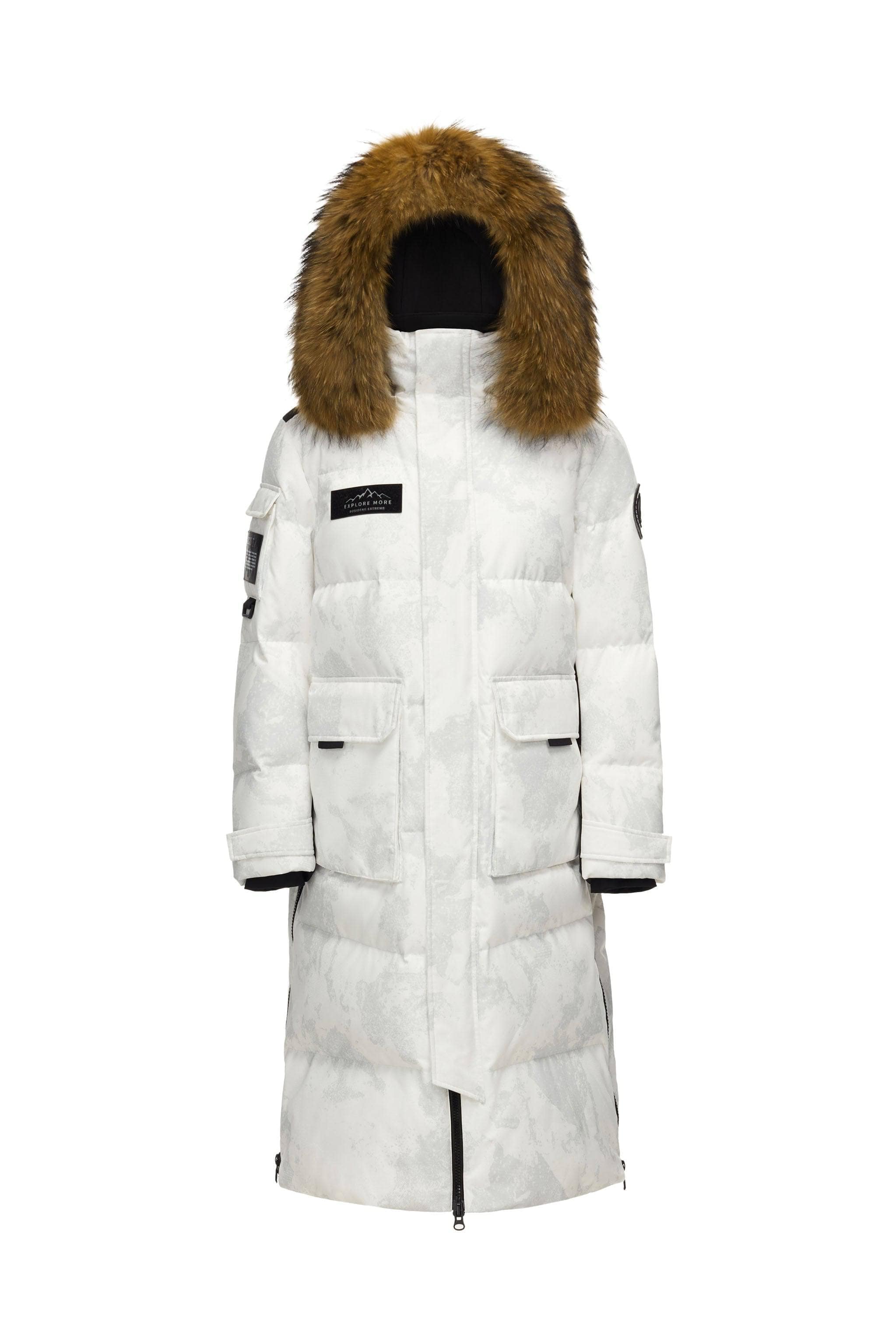 Classic Extreme Full Length Goose Down Parka Fur Hood - Image 5