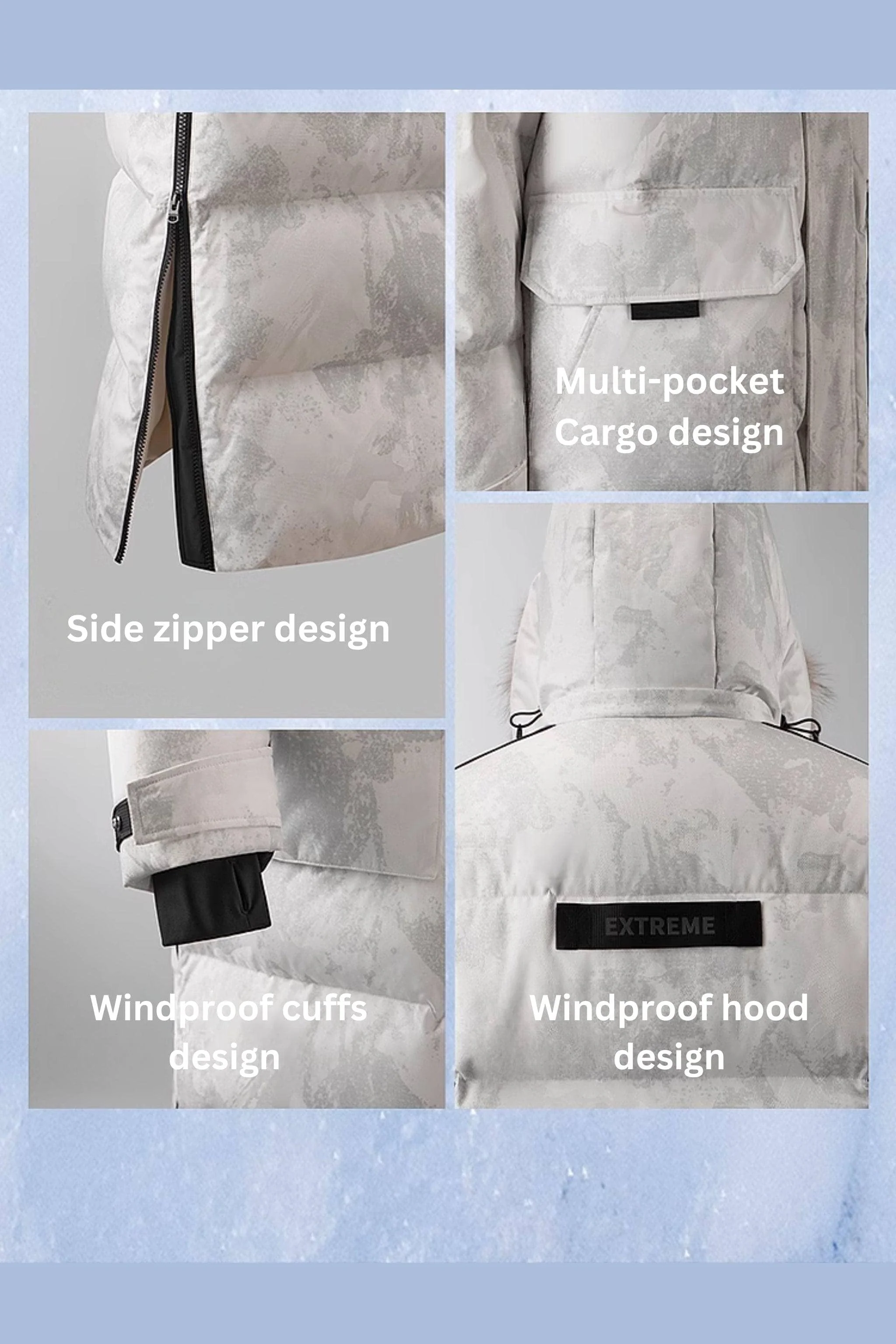 Classic Extreme Full Length Goose Down Parka Fur Hood - Image 8