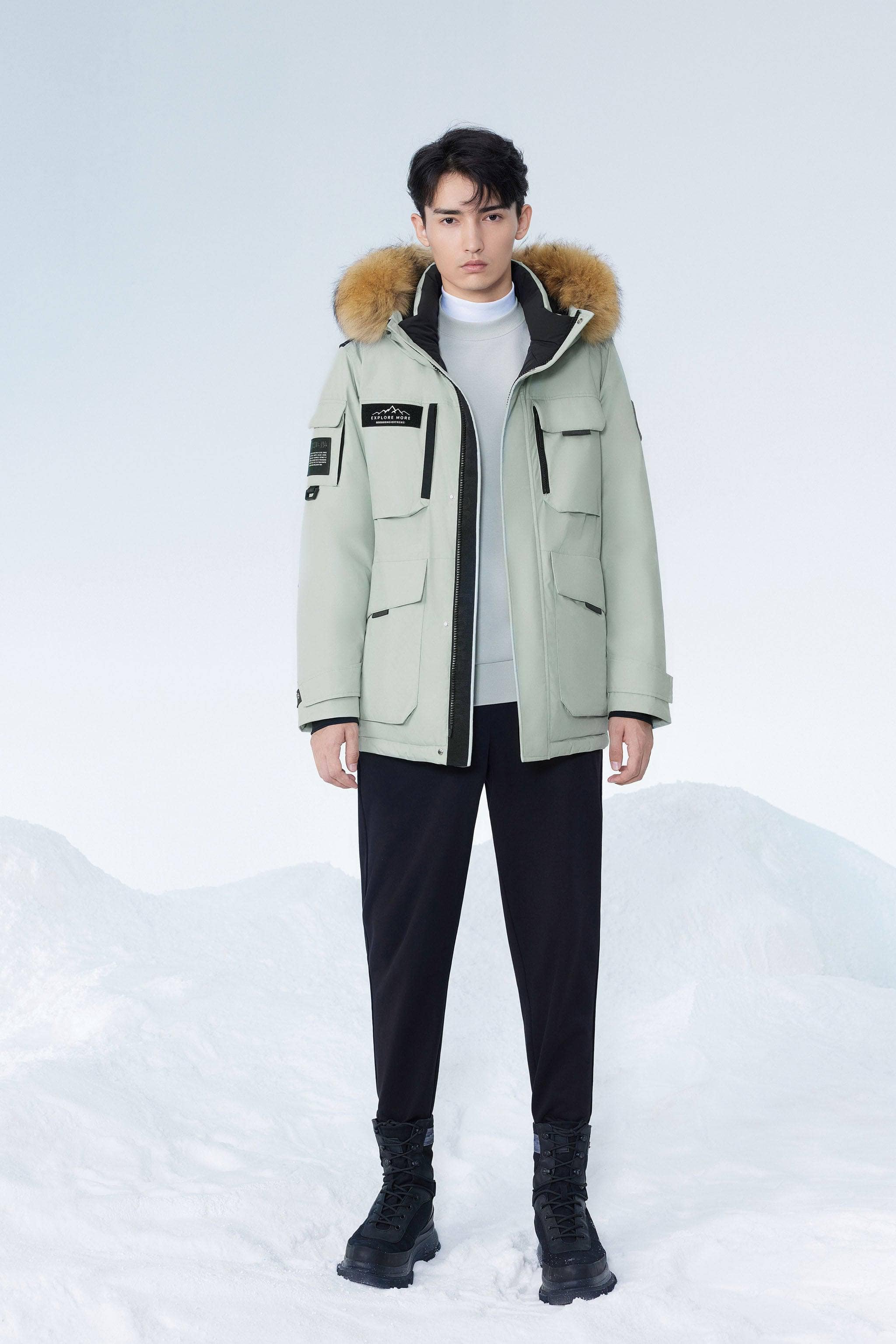 Classic Extreme Goose Down Fur Hood Parka 2317 - Image 26