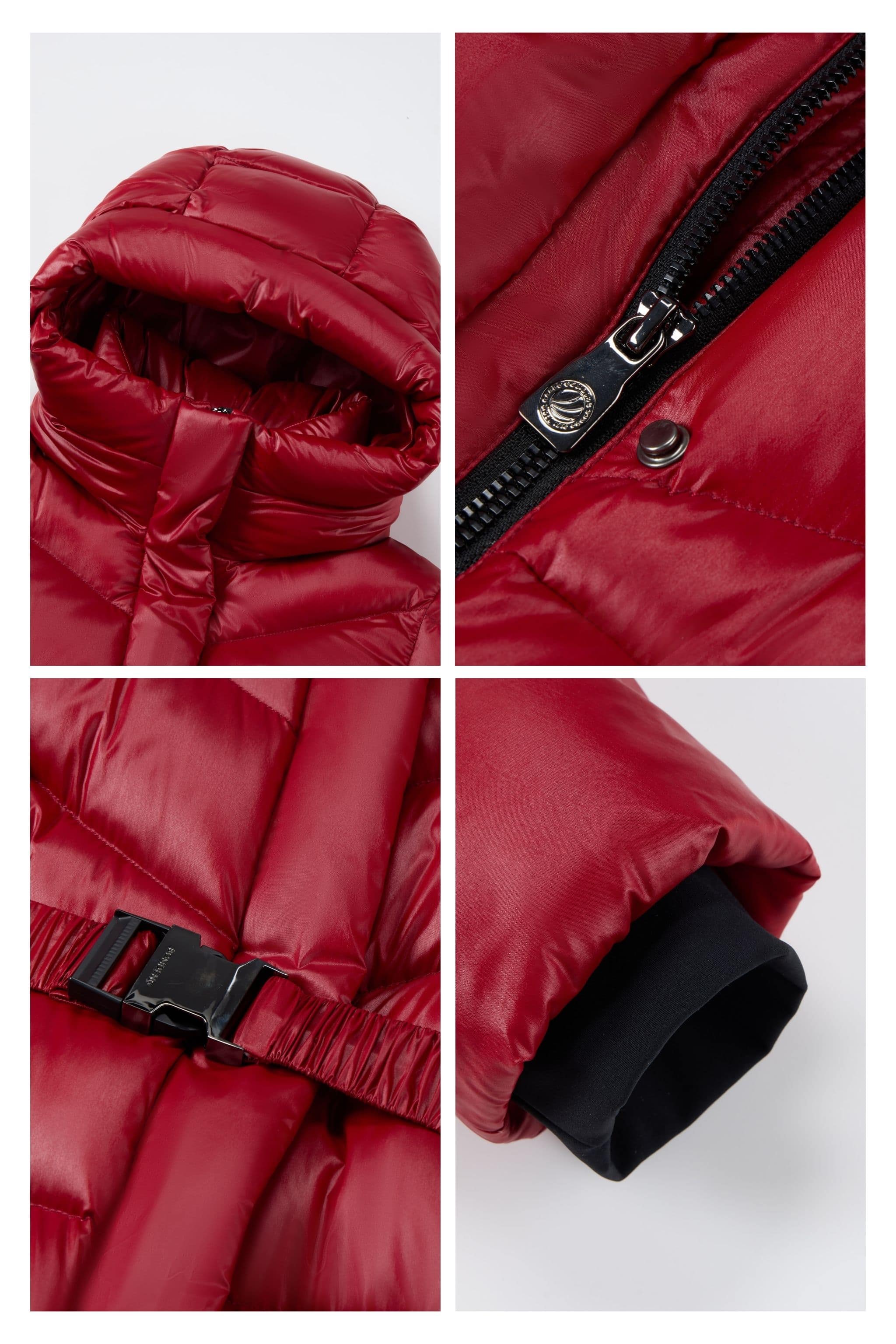 Classic Long Hooded Puffer With Belt - Image 6