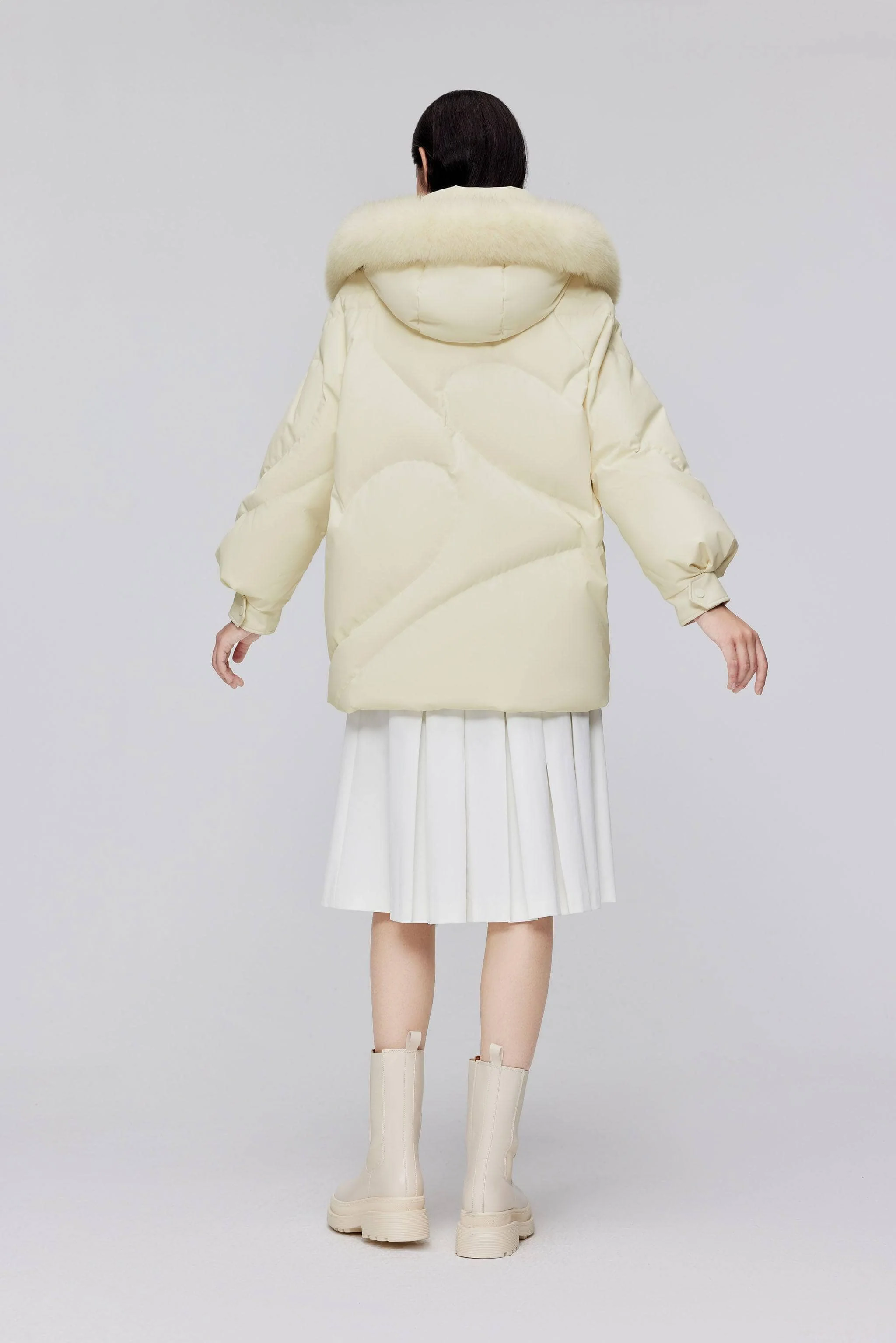Classic Oversized Down Jacket with Fur 5268 - Image 19
