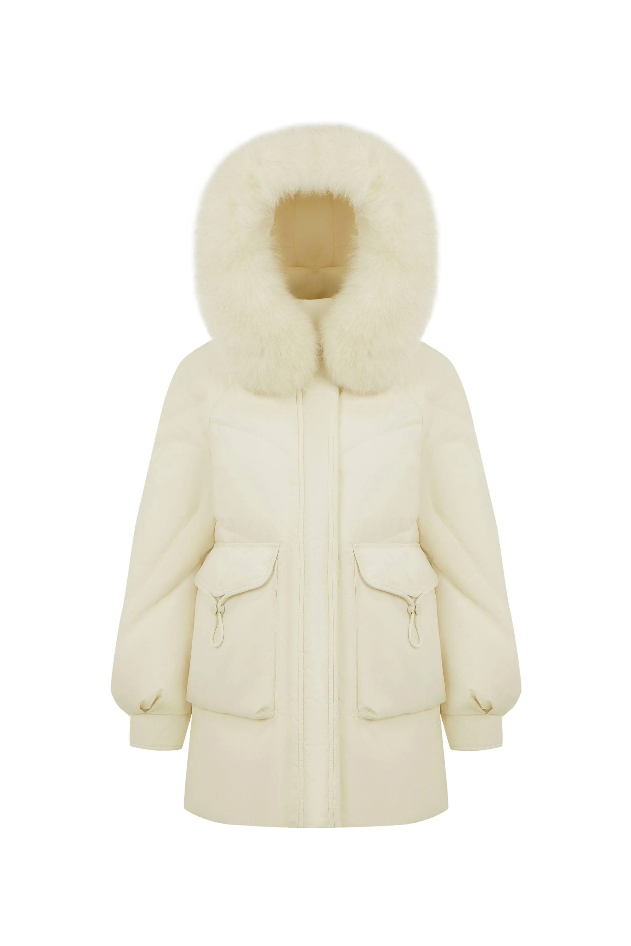 Classic Oversized Down Jacket with Fur 5268 - Image 20