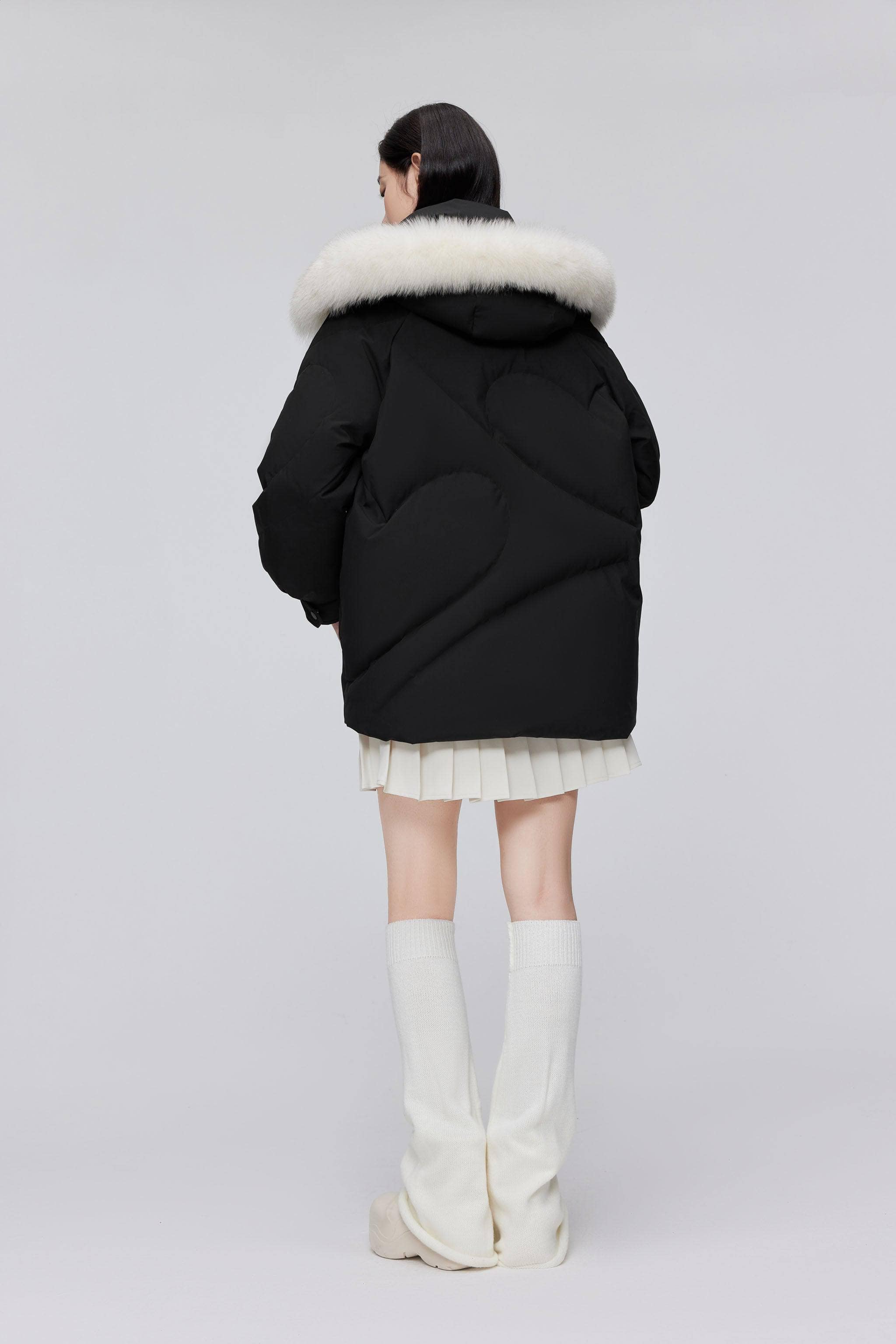 Classic Oversized Down Jacket with Fur 5268 - Image 24