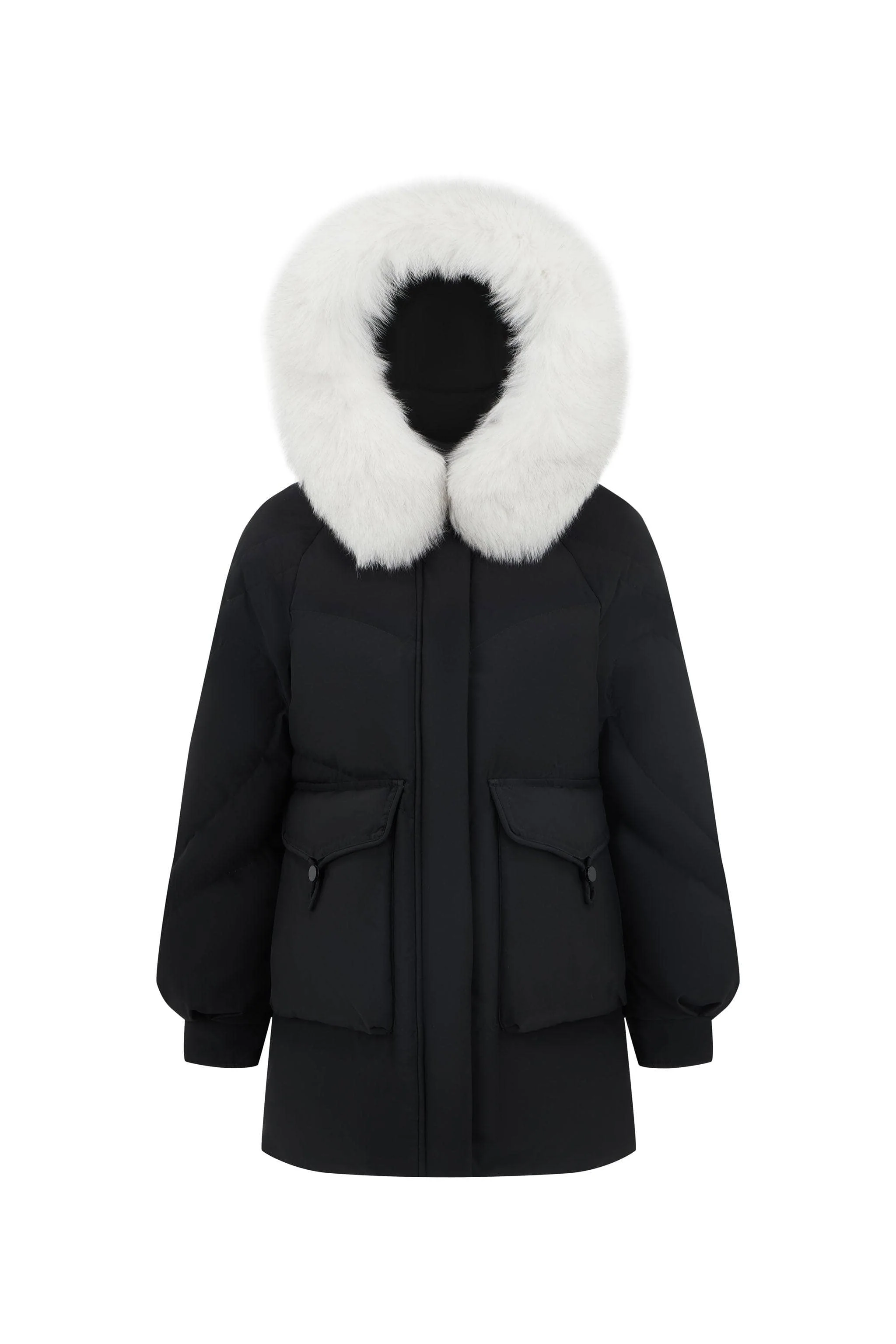 Classic Oversized Down Jacket with Fur 5268 - Image 27