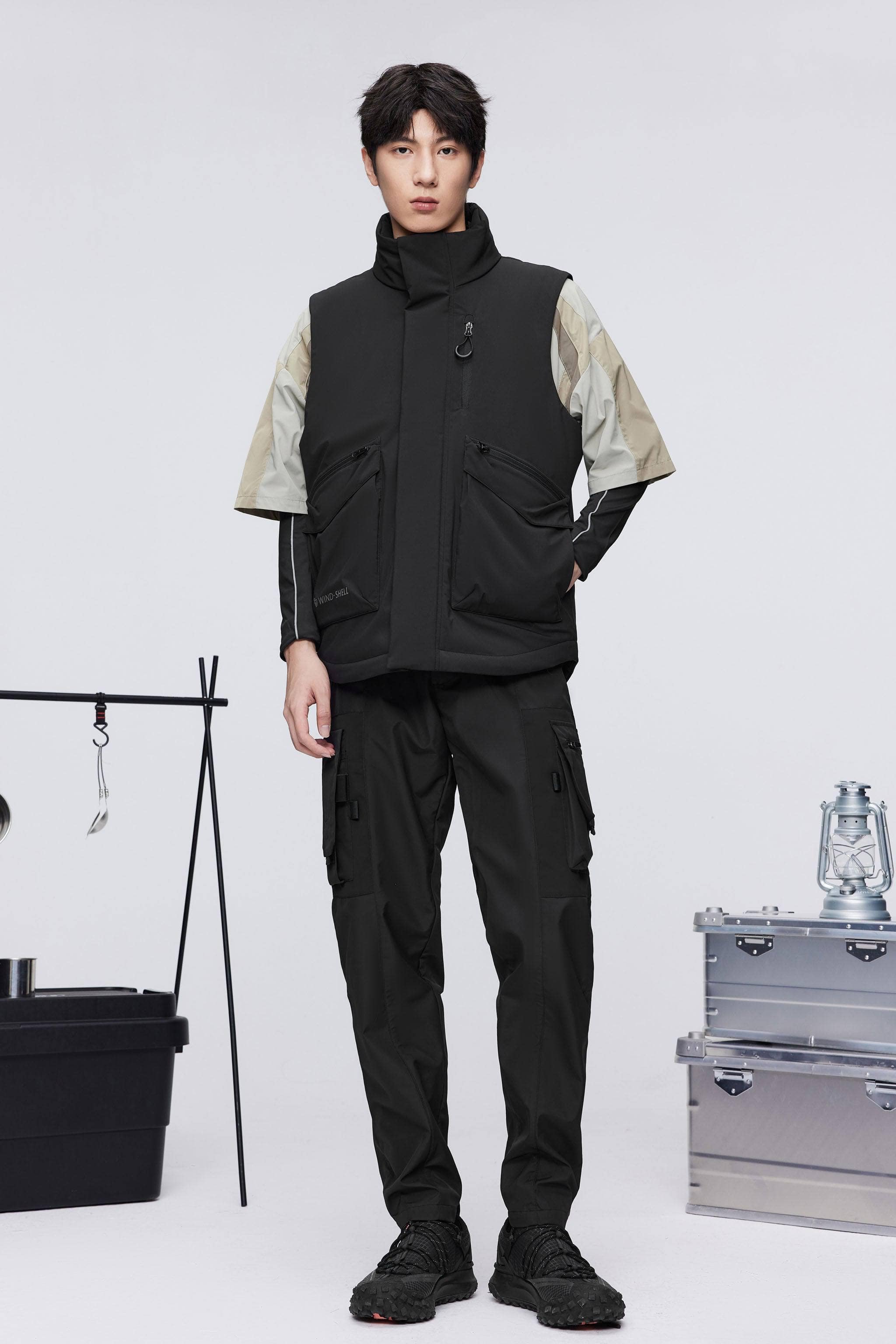 Classic Standing Collar Down Gilet 5270 - Image 11
