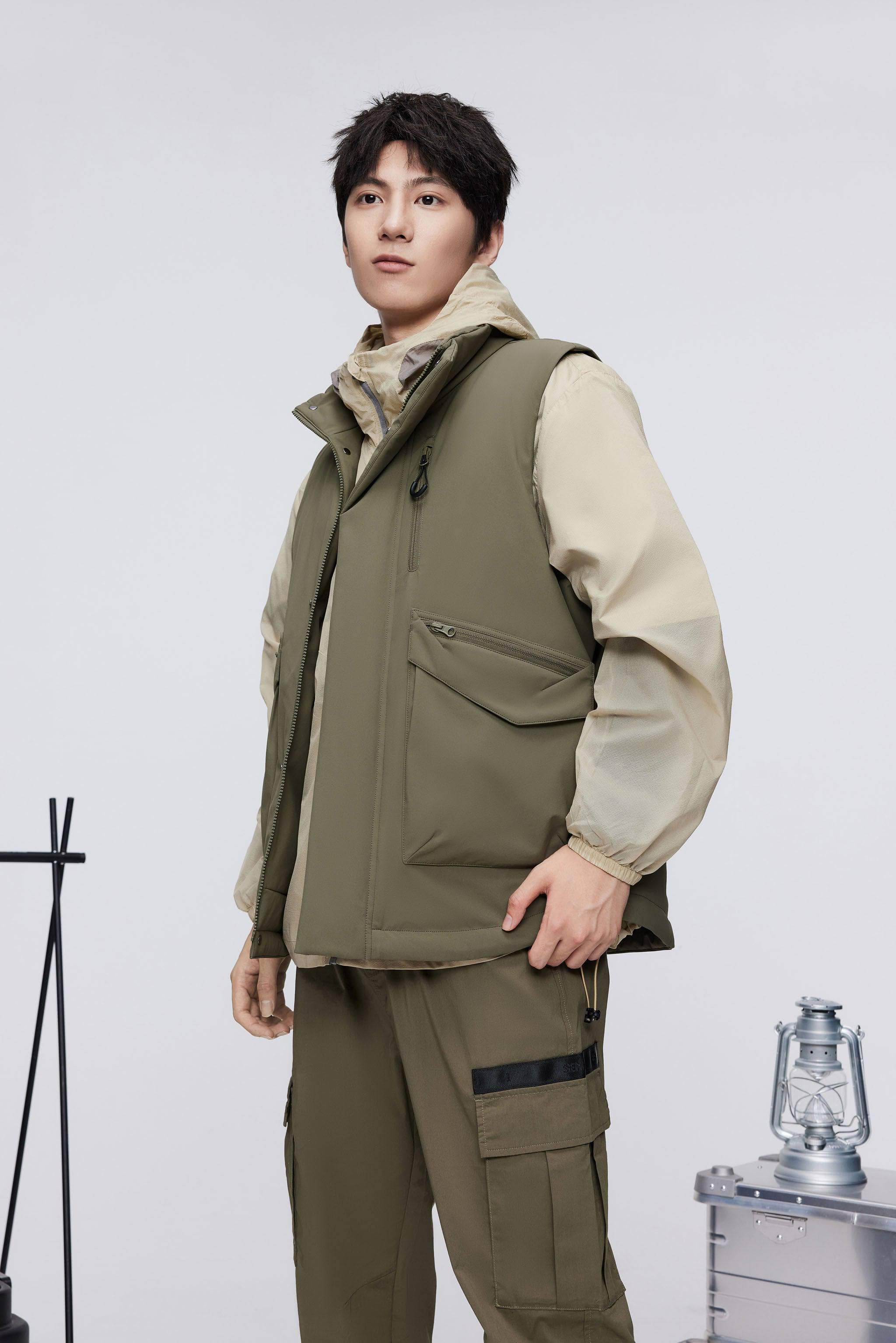 Classic Standing Collar Down Gilet 5270 - Image 6