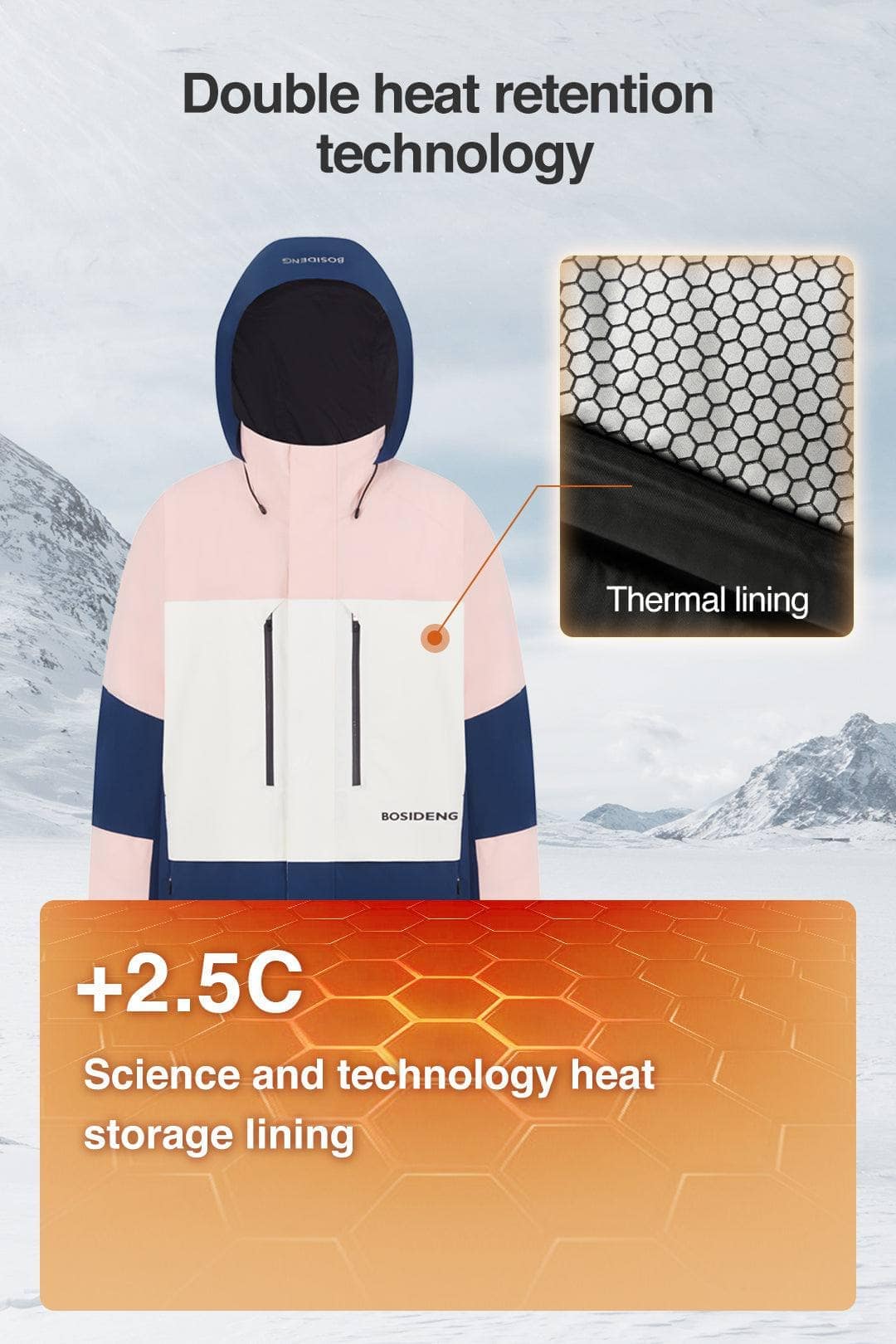 Colourblock Goose Down Ski Jacket - Image 9