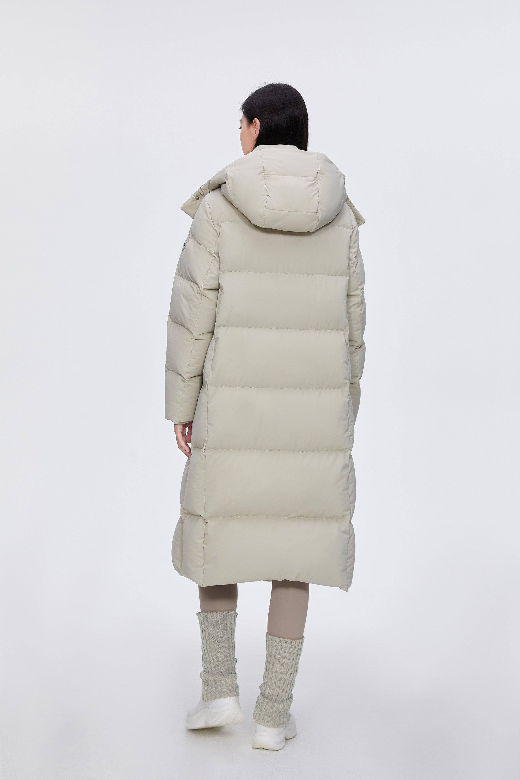 Comfy Women's Down Coat With Detachable Hood - Image 5