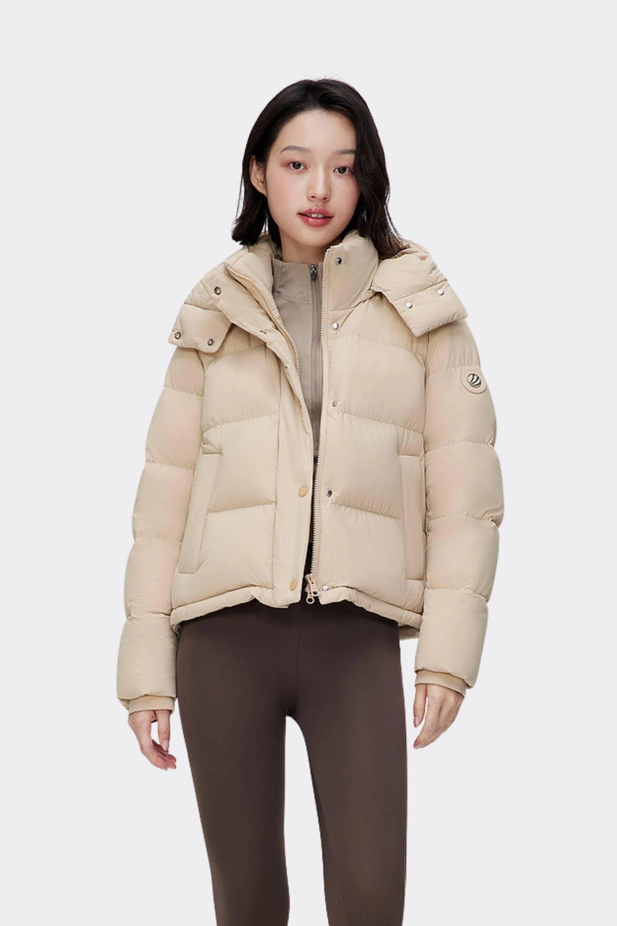 Comfy Women's Down Jacket With Detachable Hood