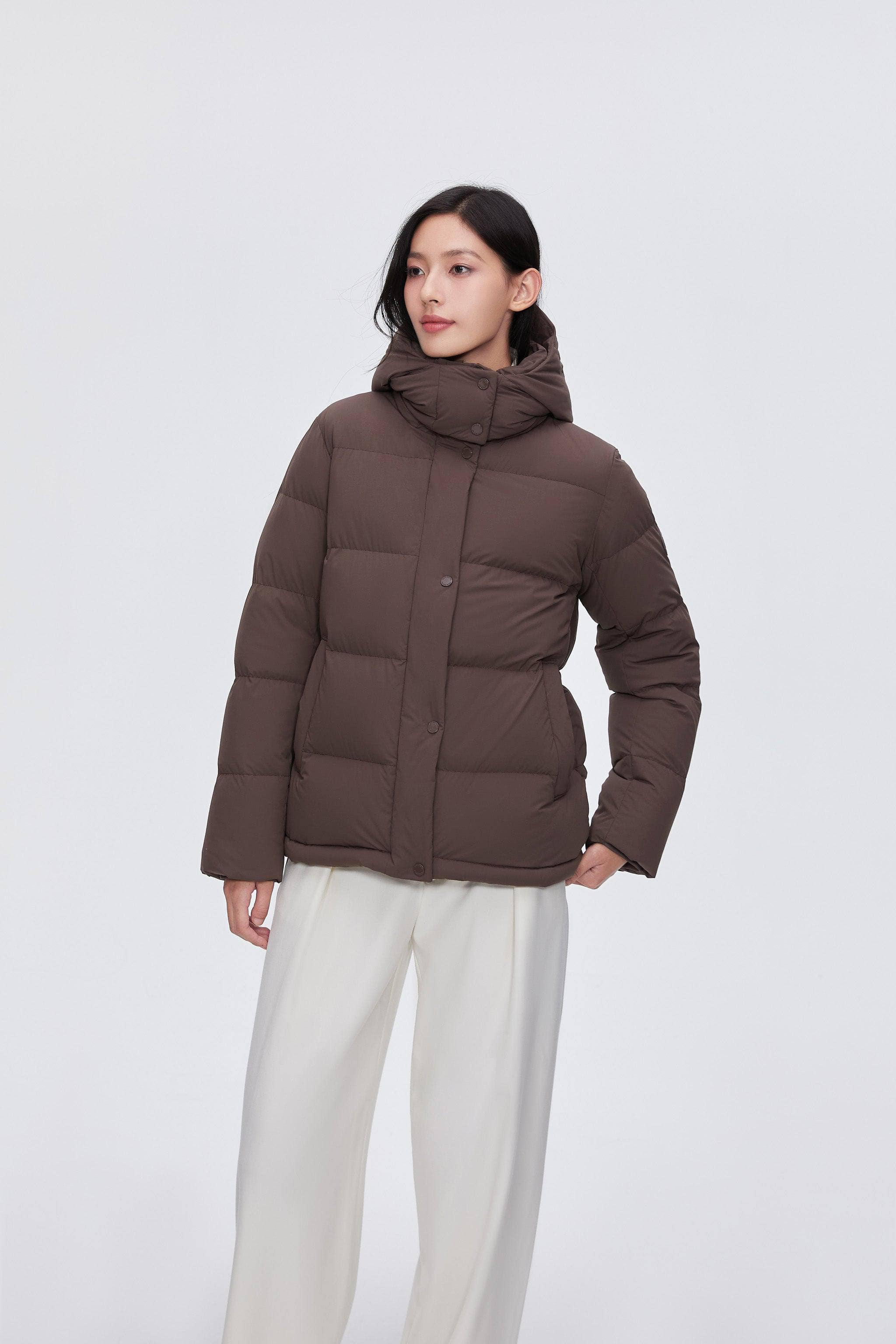 Comfy Women's Down Jacket With Detachable Hood - Image 13