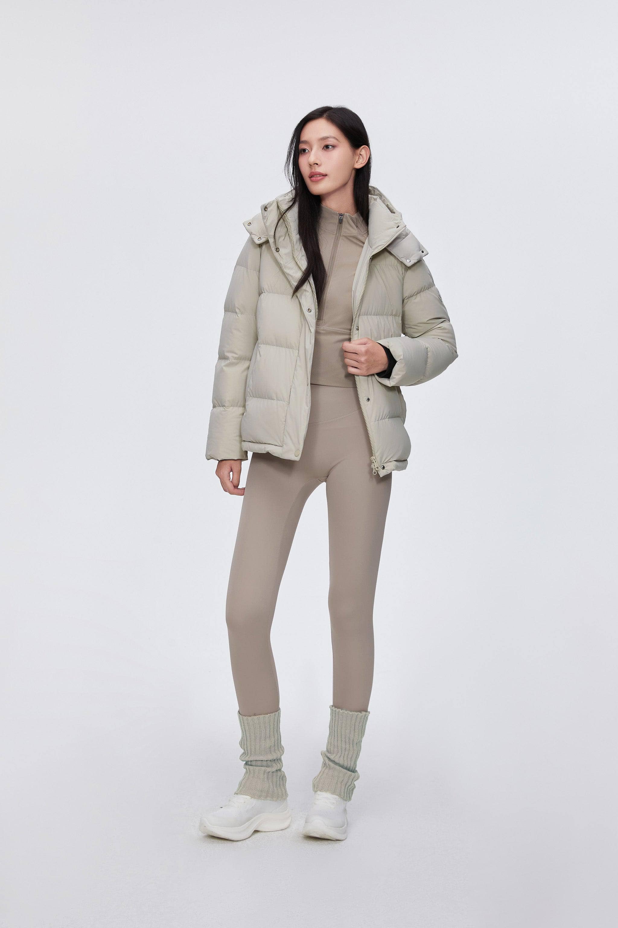 Comfy Women's Down Jacket With Detachable Hood - Image 19