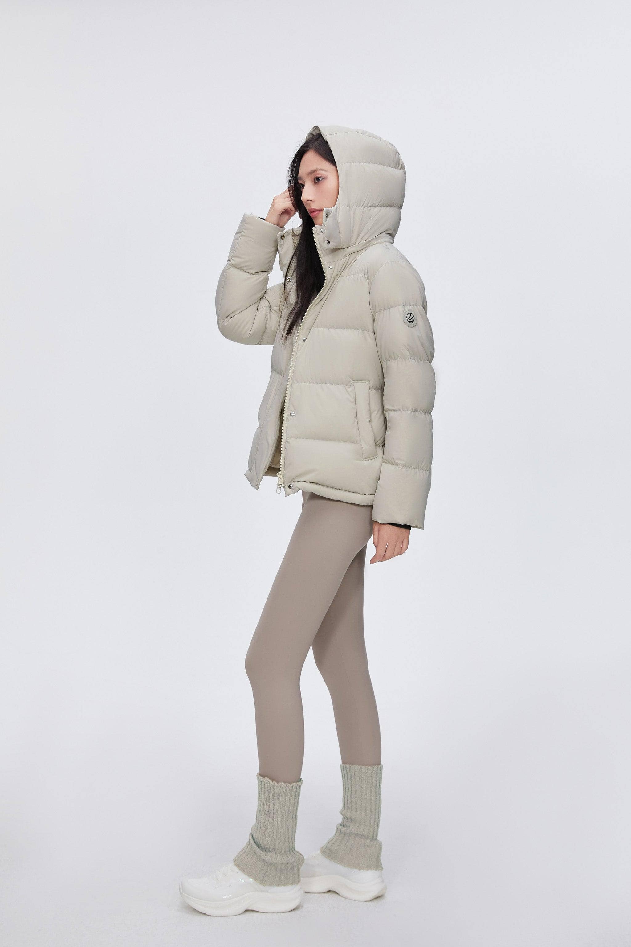 Comfy Women's Down Jacket With Detachable Hood - Image 21