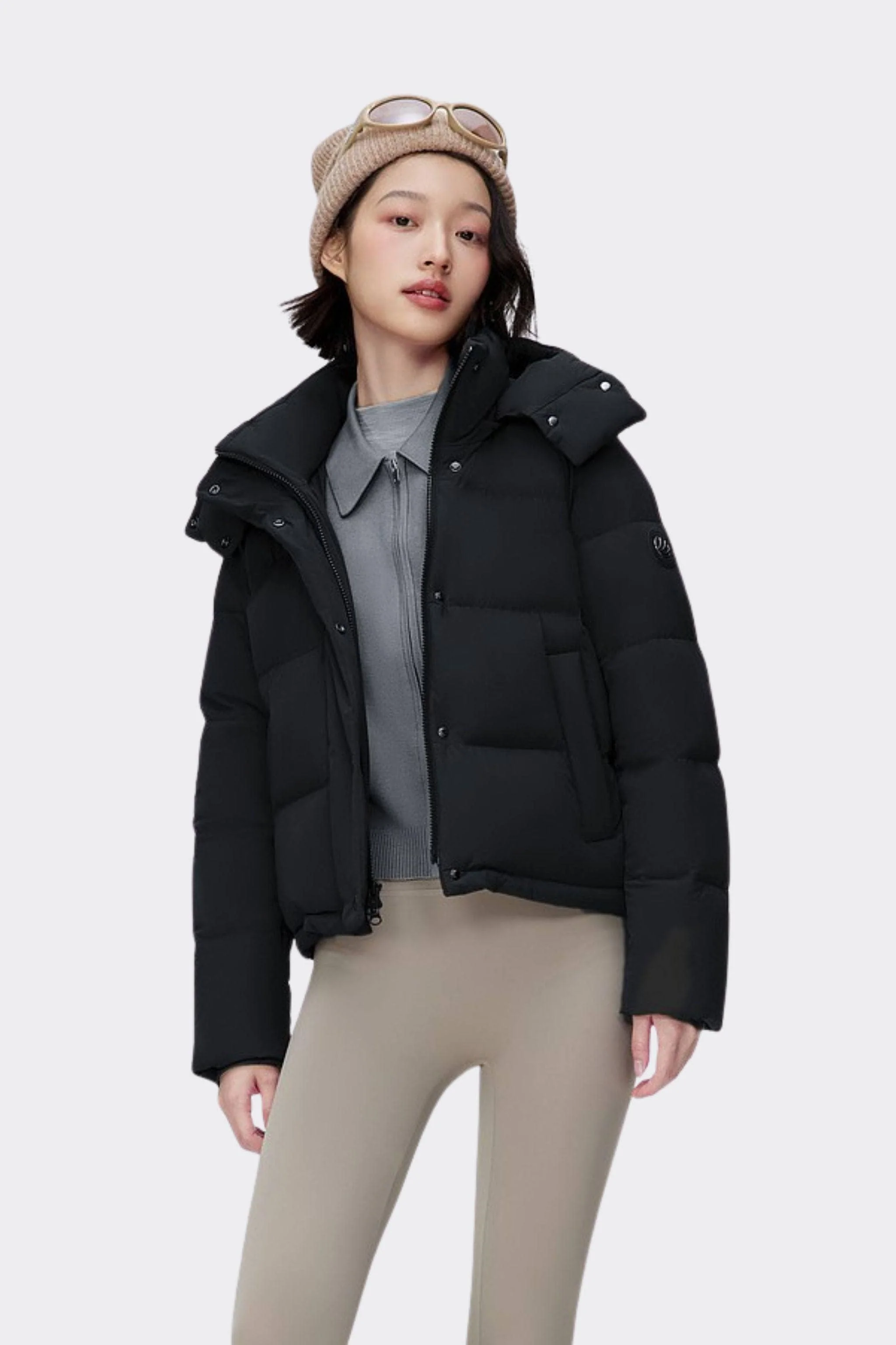 Comfy Women's Down Jacket With Detachable Hood - Image 23
