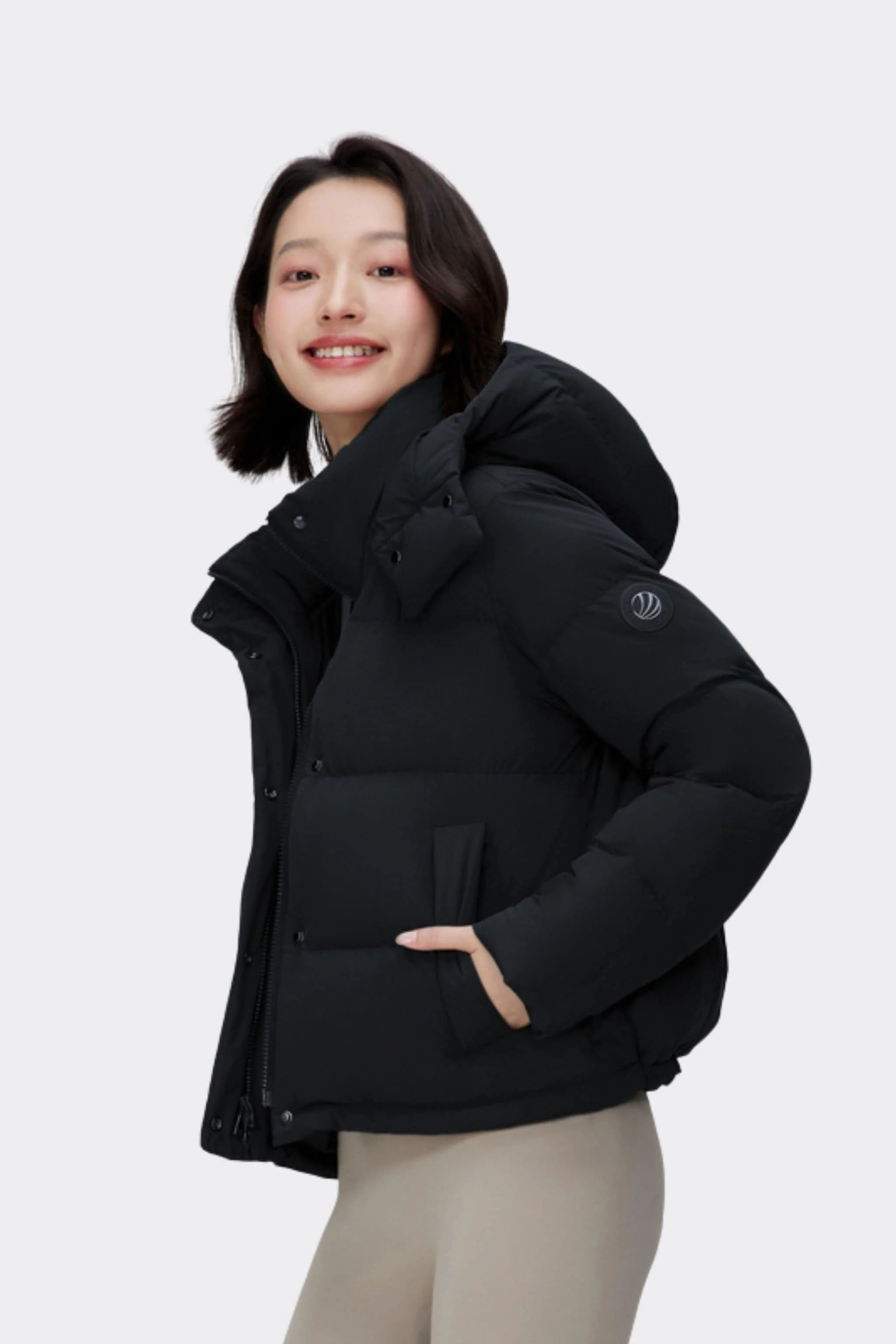 Comfy Women's Down Jacket With Detachable Hood - Image 24