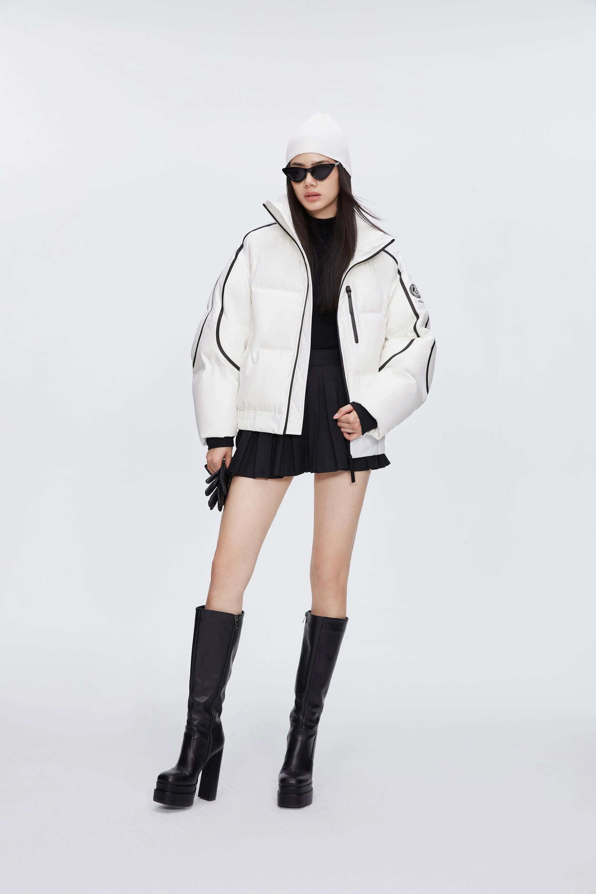 Designer's Collection Oversized Cropped Down Jacket - Image 12
