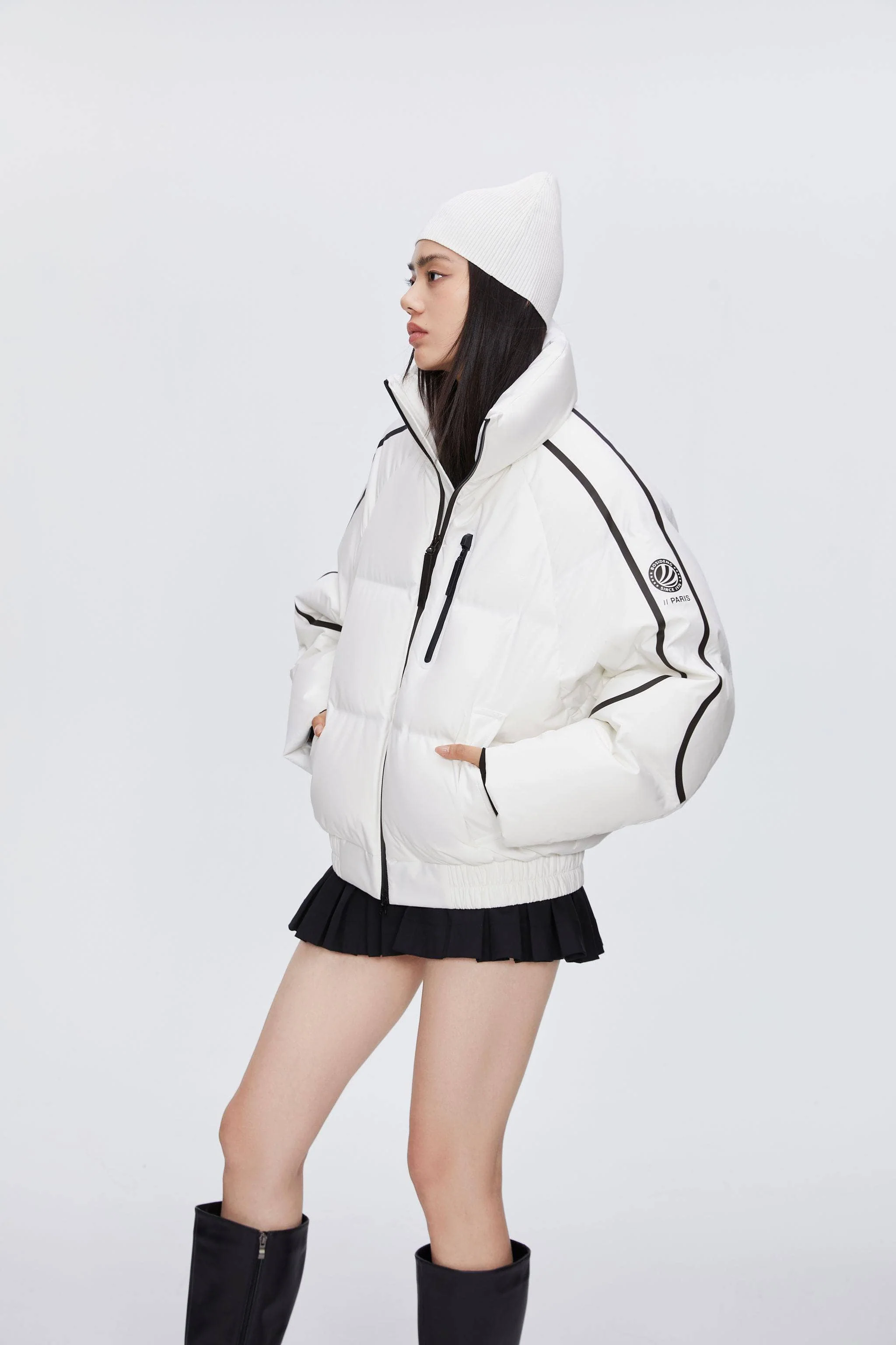 Designer's Collection Oversized Cropped Down Jacket - Image 9
