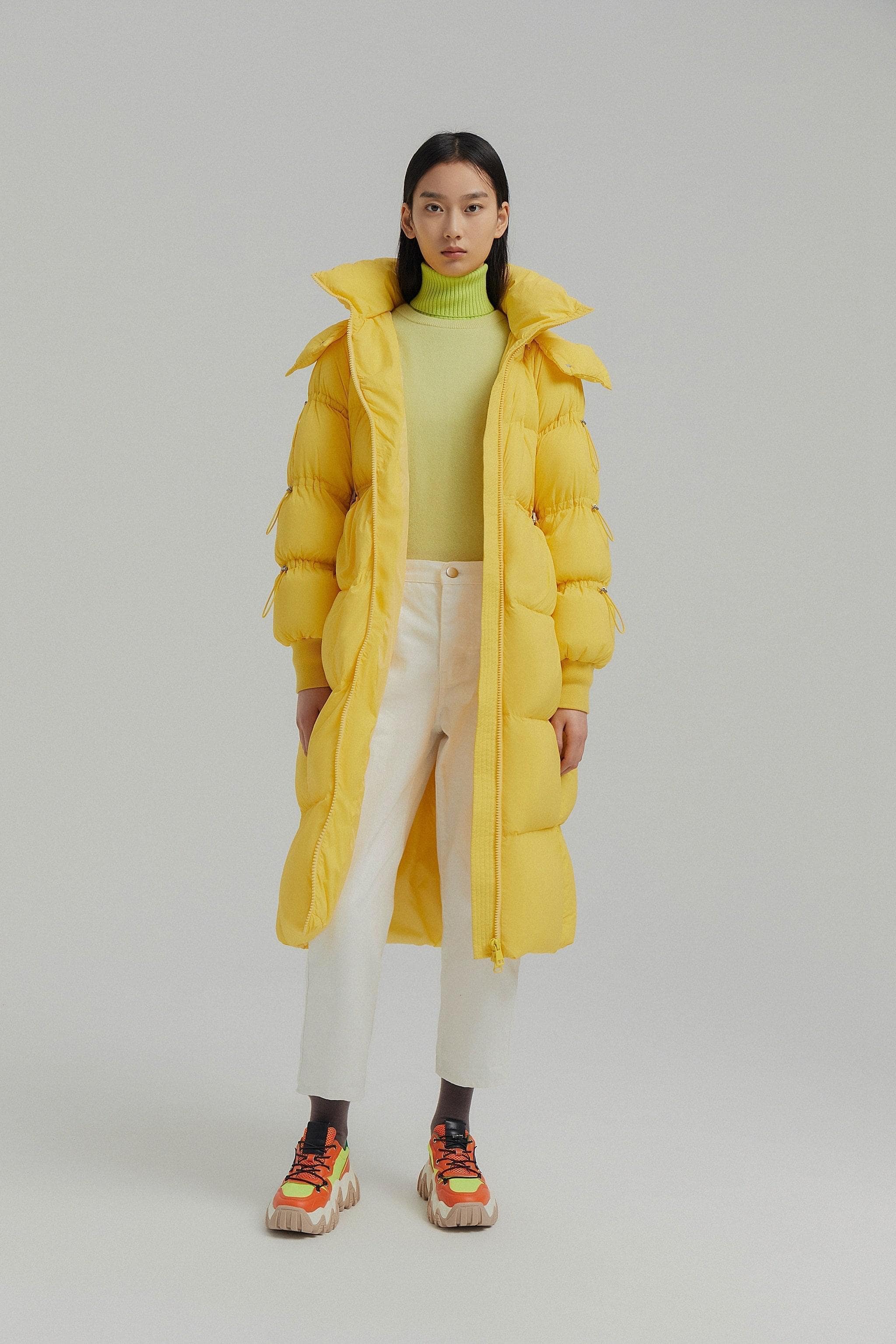 Detachable Hood Long Puffer Jacket