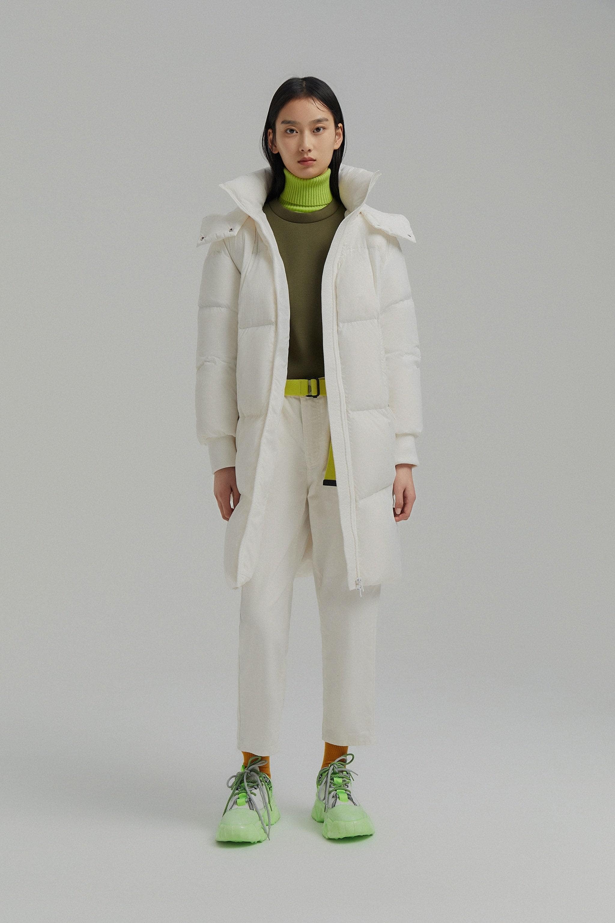 Detachable Hood Long Puffer Jacket - Image 4