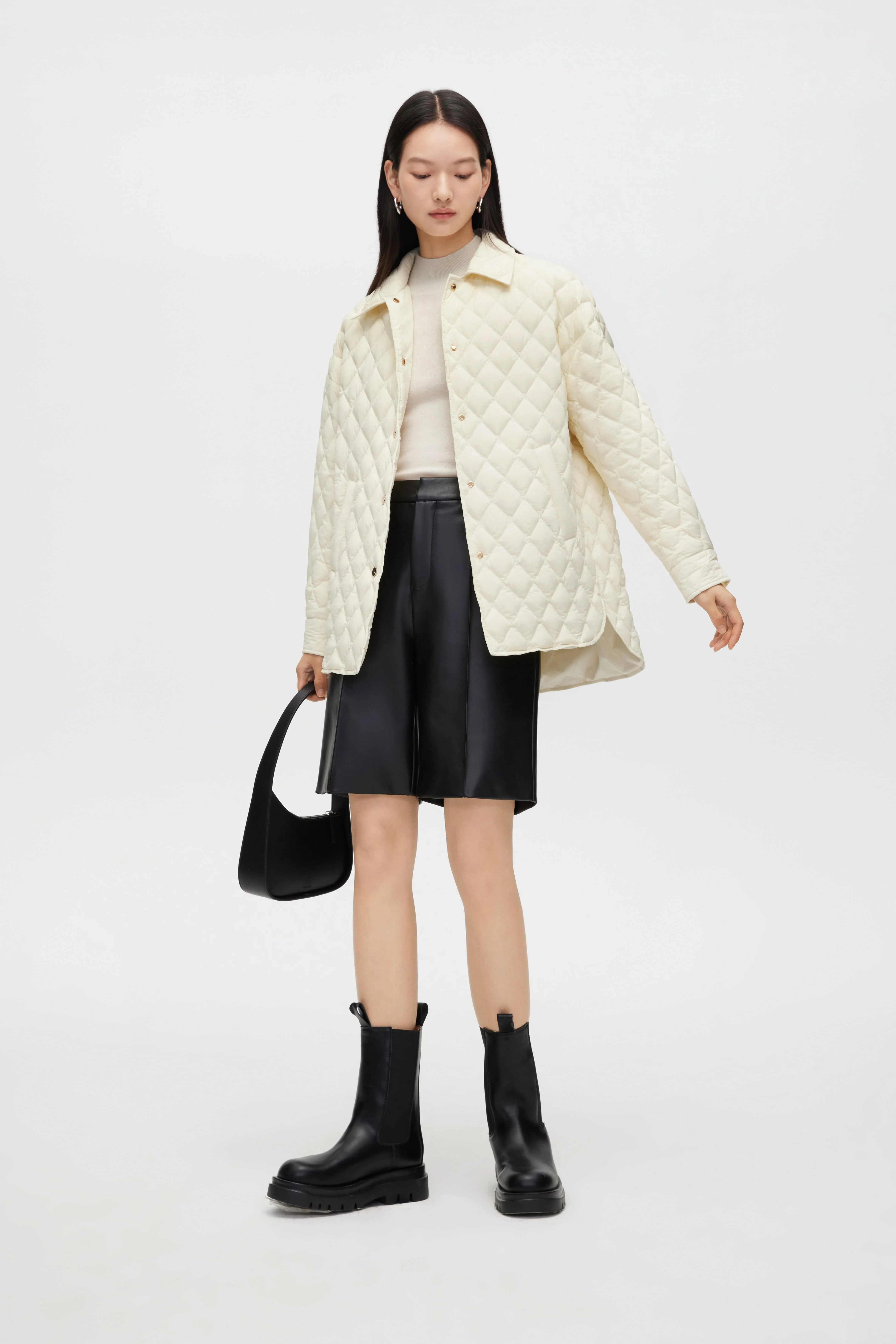 Diamond Quilted Down Jacket - Image 10