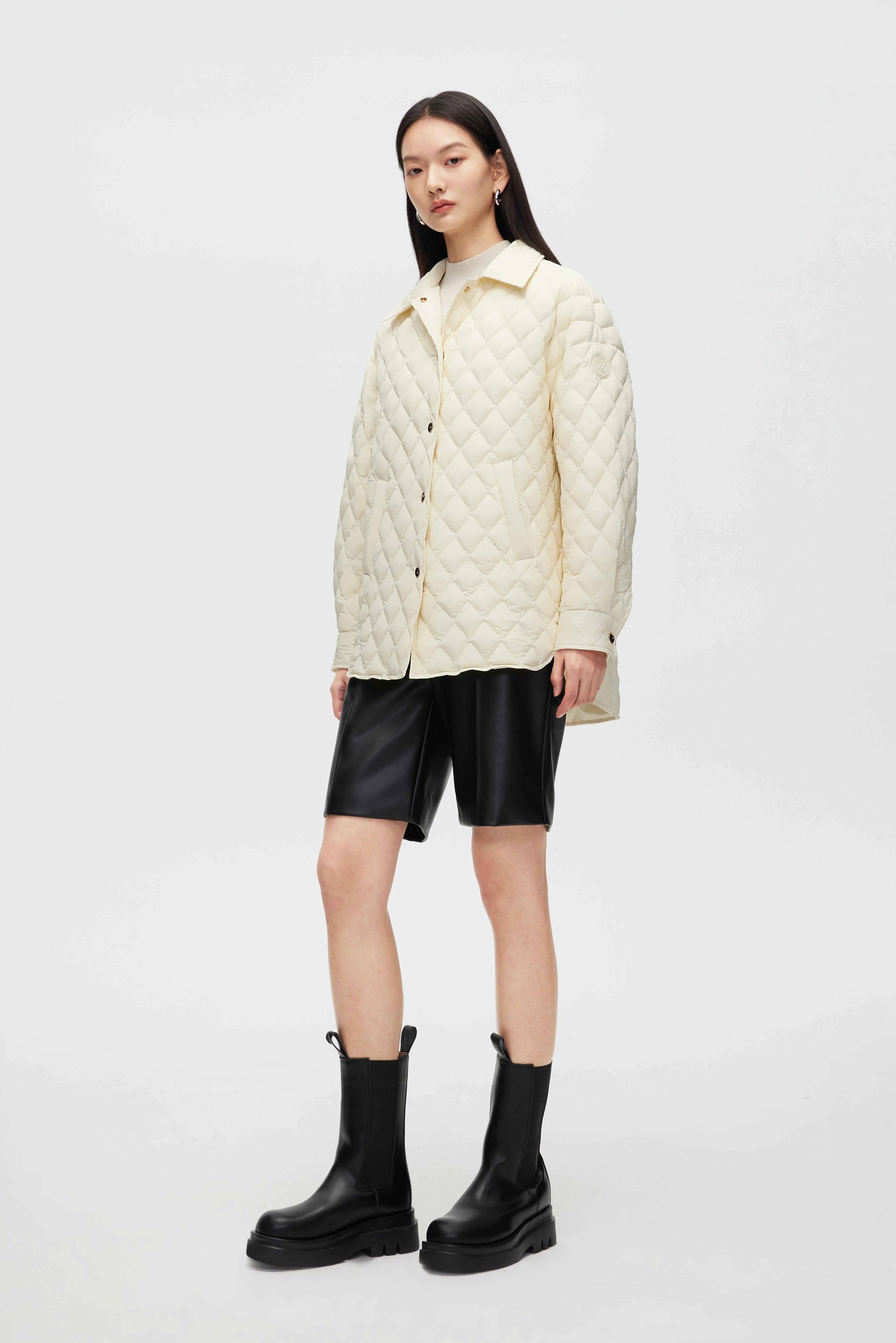 Diamond Quilted Down Jacket - Image 11