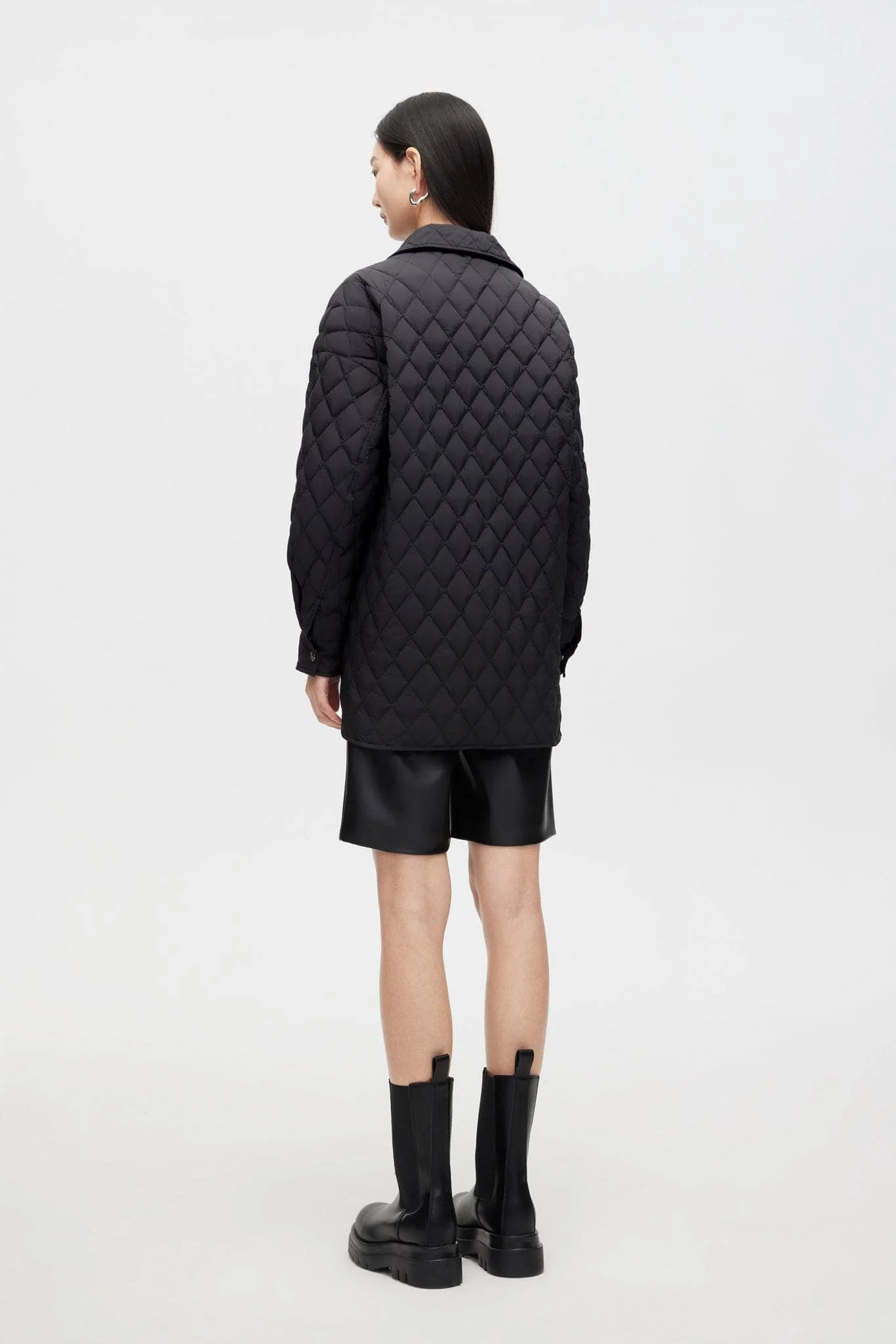Diamond Quilted Down Jacket - Image 3