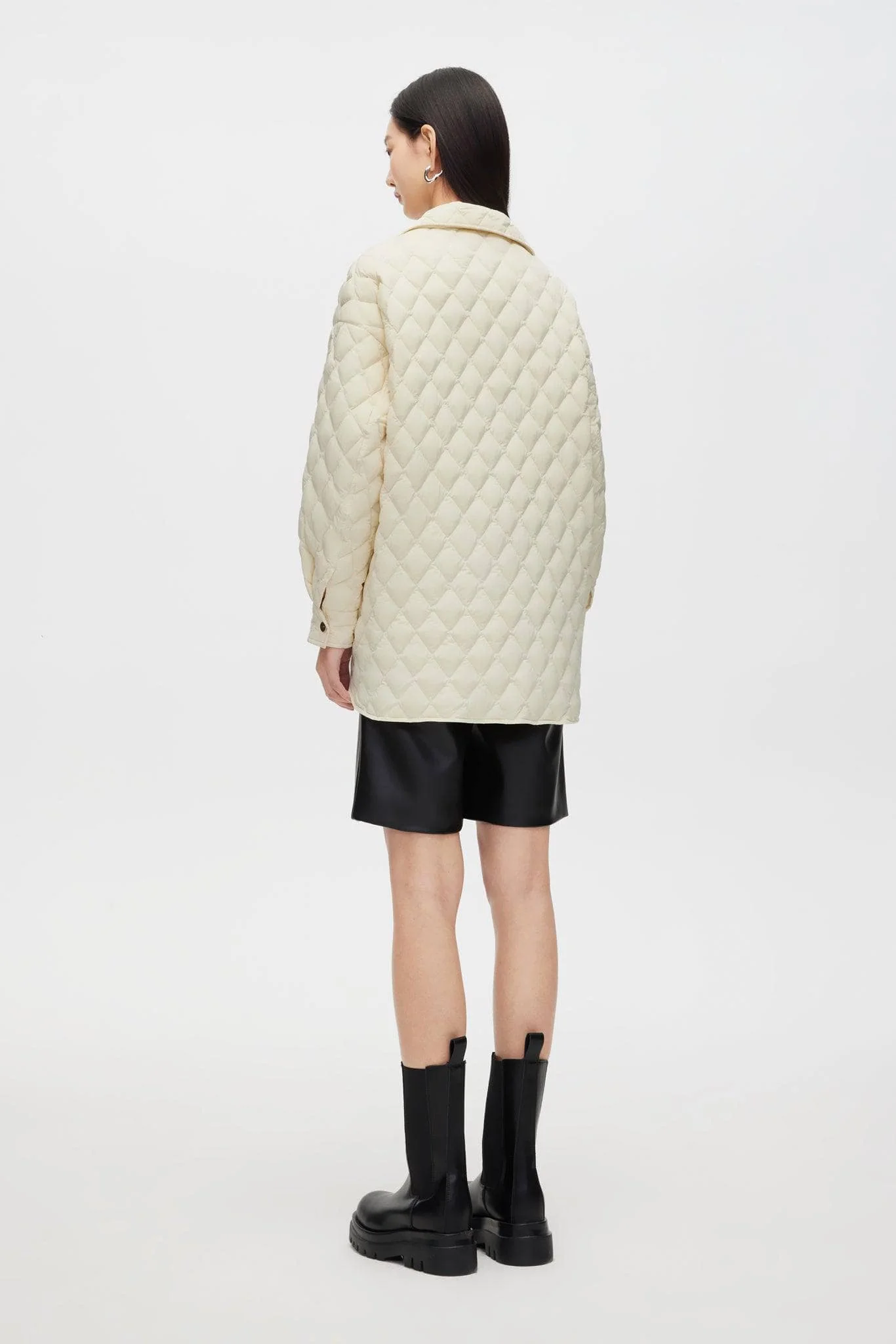 Diamond Quilted Down Jacket - Image 9