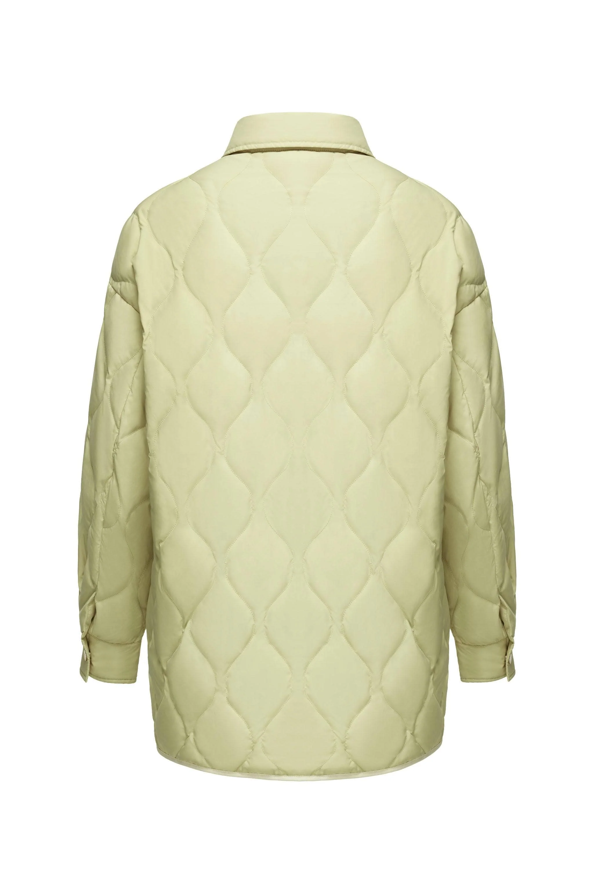 Diamond Quilted Down Shacket - Image 13